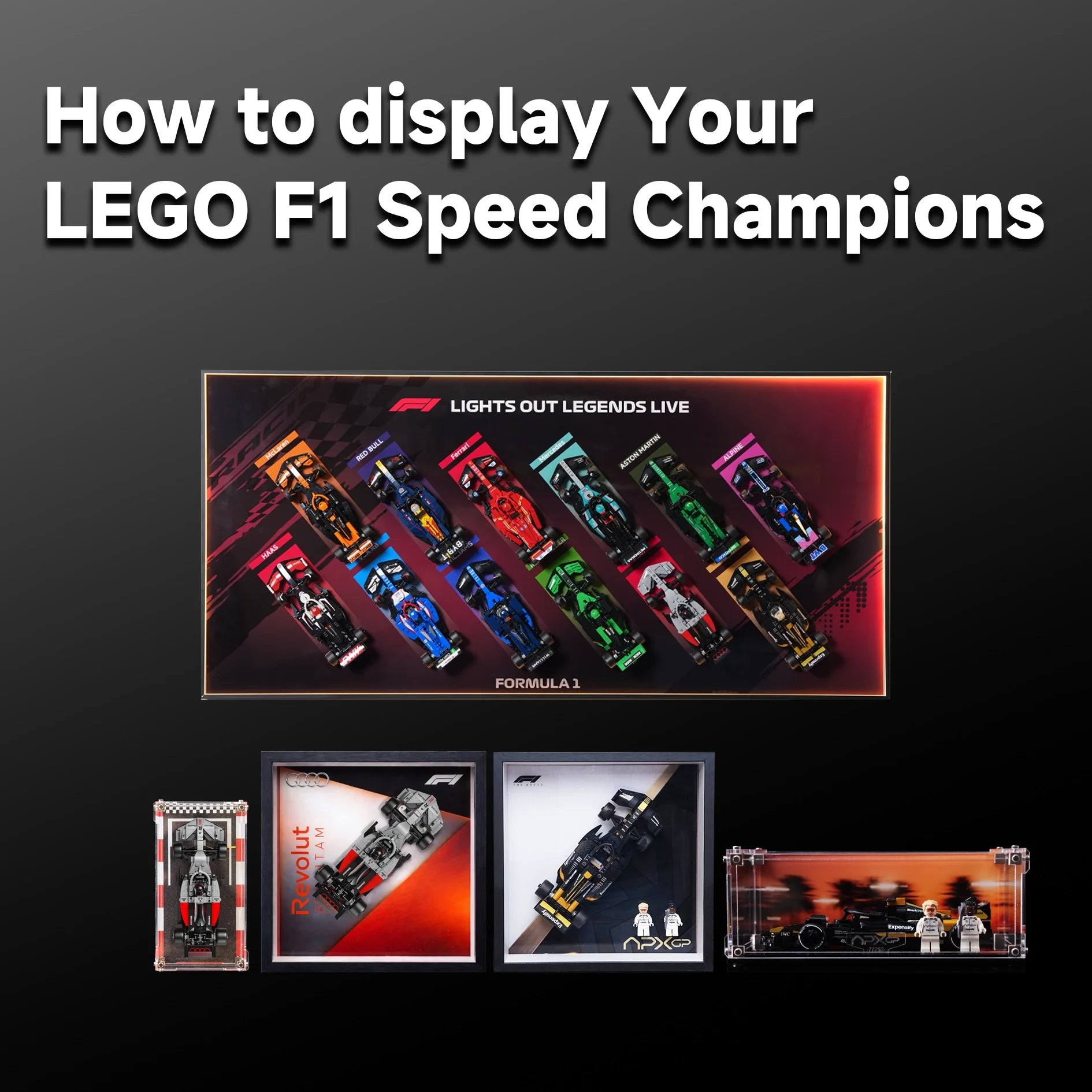 How to Display LEGO Speed Champions F1 Cars: APX GP & Audi R26 Ideas| Mark's Magic