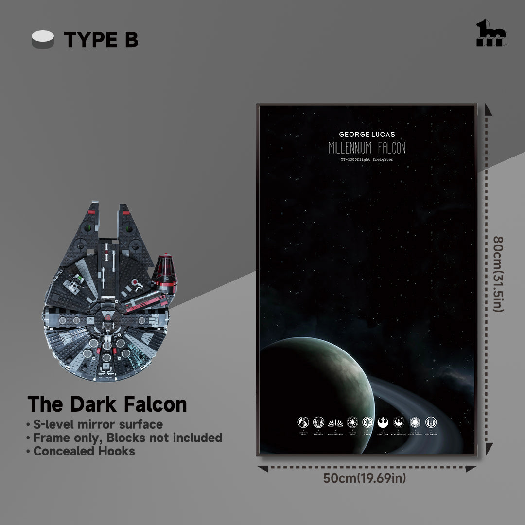 lego STAR WARS™ millennium falcon display frame TYPE B