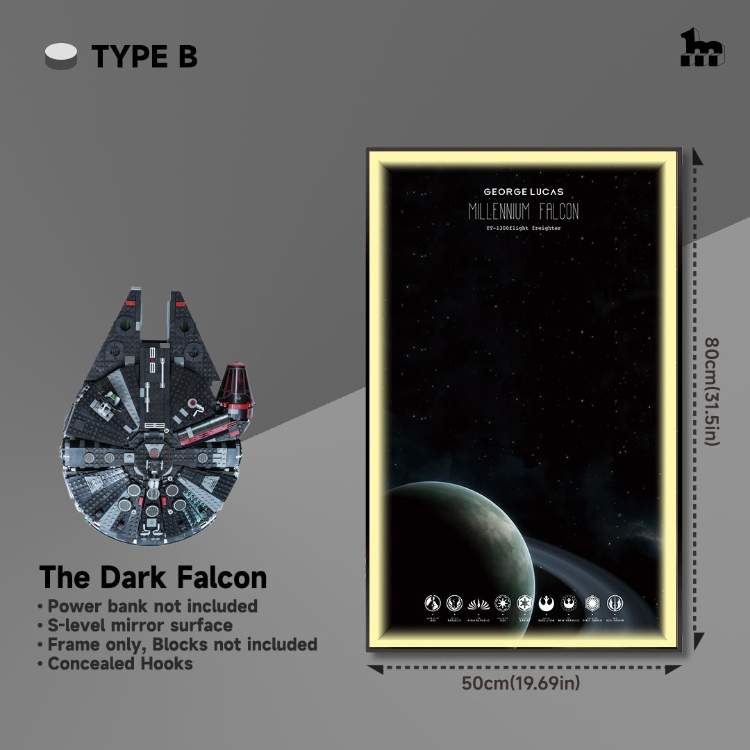 lego STAR WARS™ millennium falcon display Light frame TYPE B