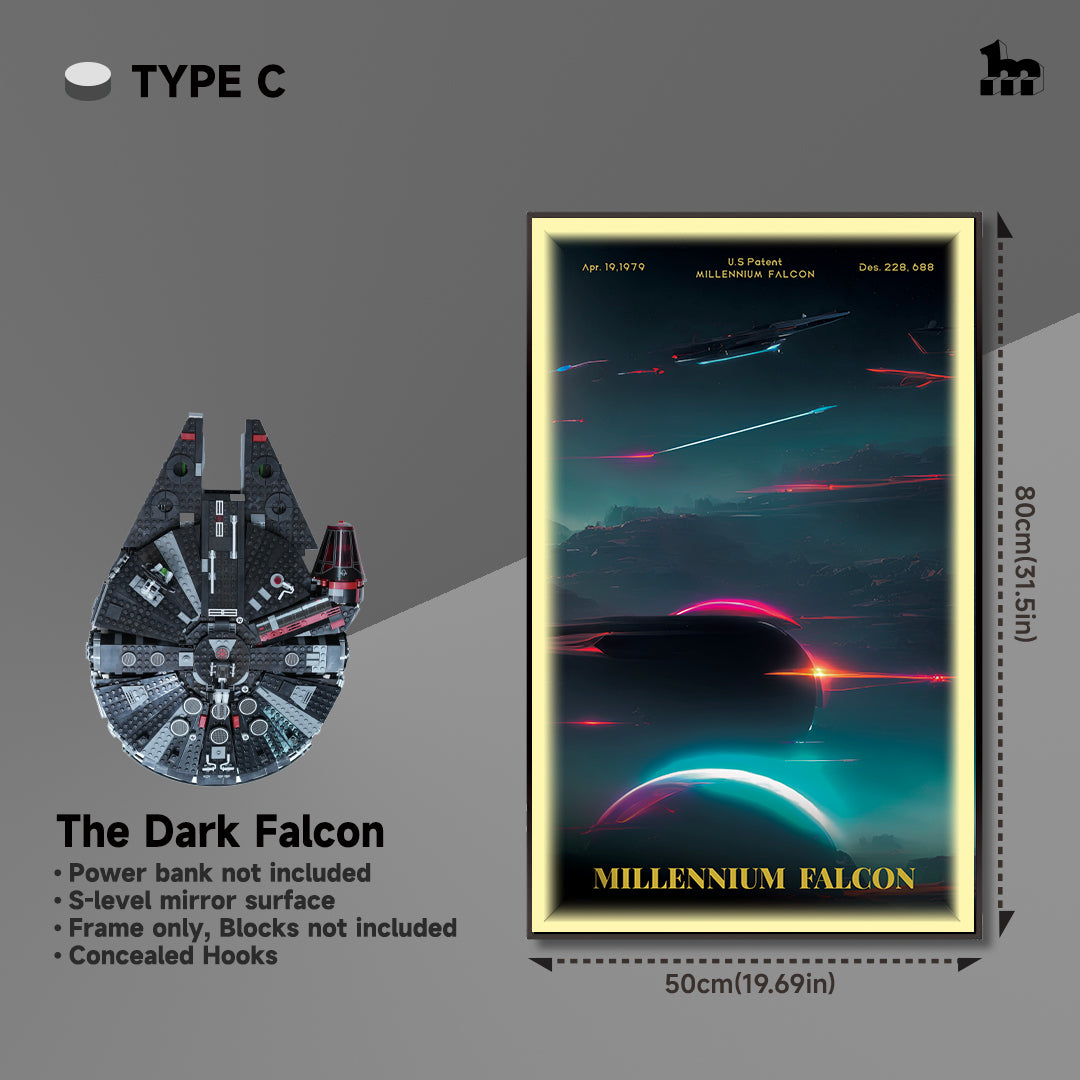 lego STAR WARS™ millennium falcon display Light frame TYPE C