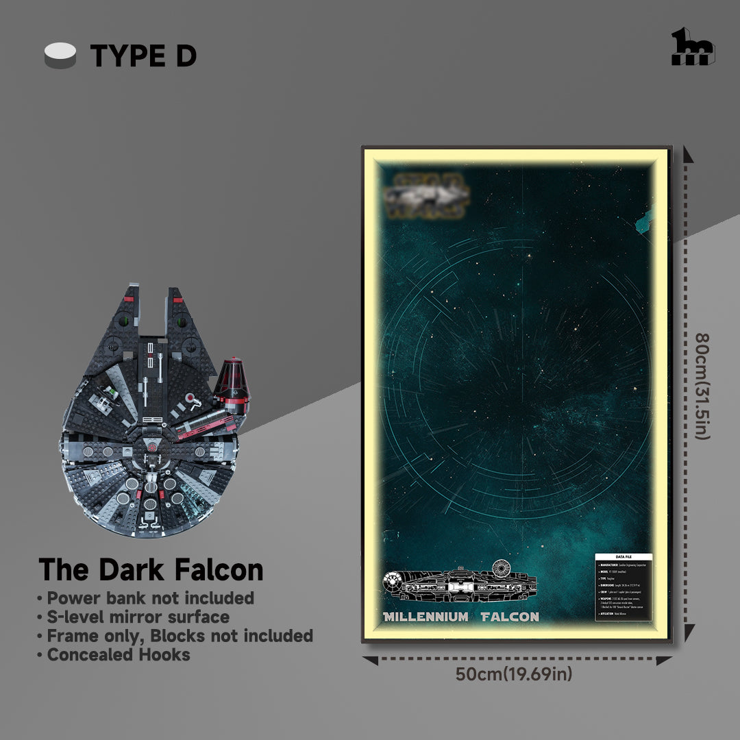 lego STAR WARS™ millennium falcon display Light frame TYPE D