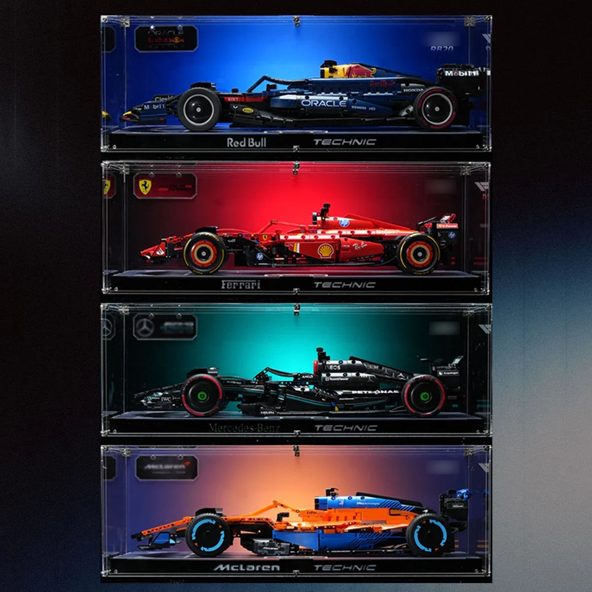 Display Case For LEGO® TECHNIC™ F1 cabinet