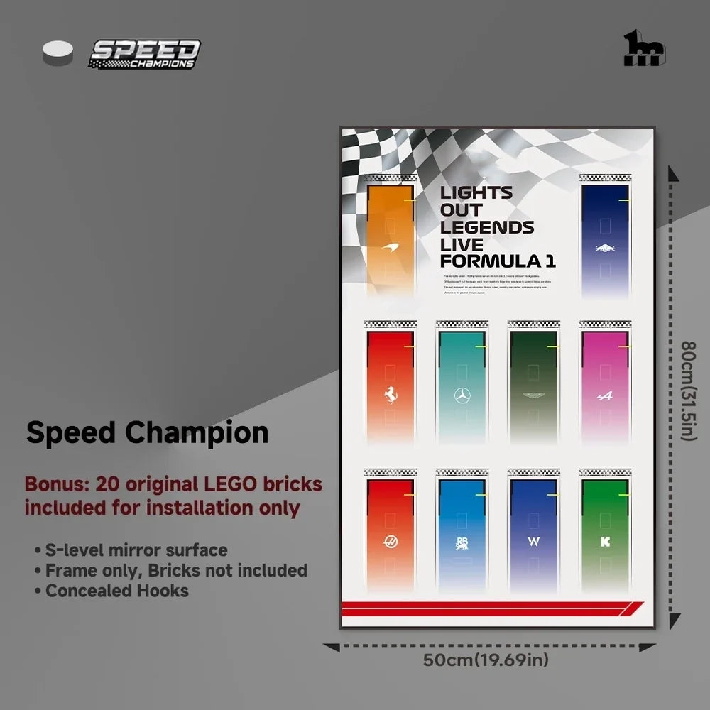 Cadre d’exposition pour voiture LEGO® Speed Champions série F1