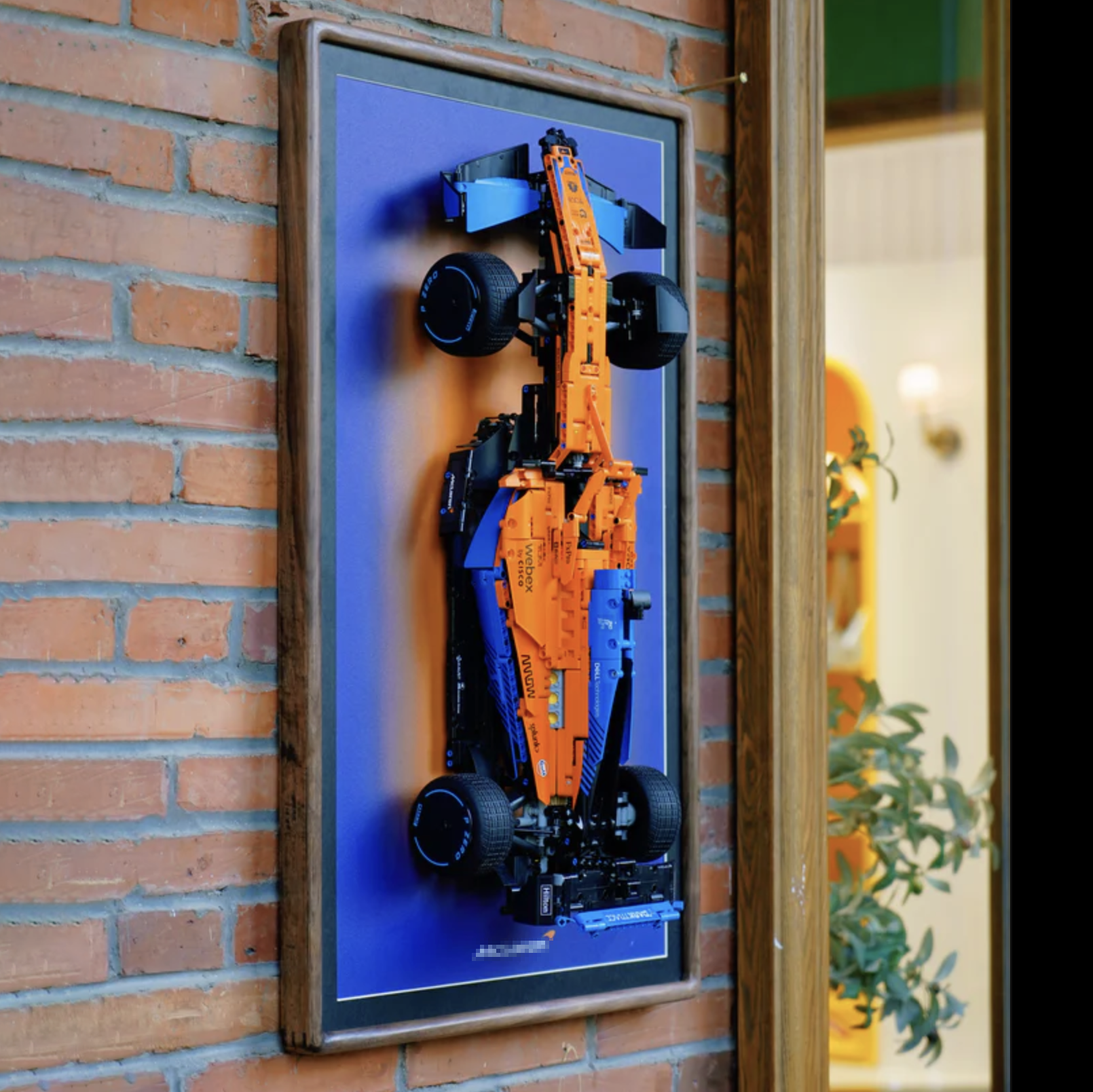 Premium LEGO® Technic™ Display Frame Handcrafted Black Walnut Wood.
