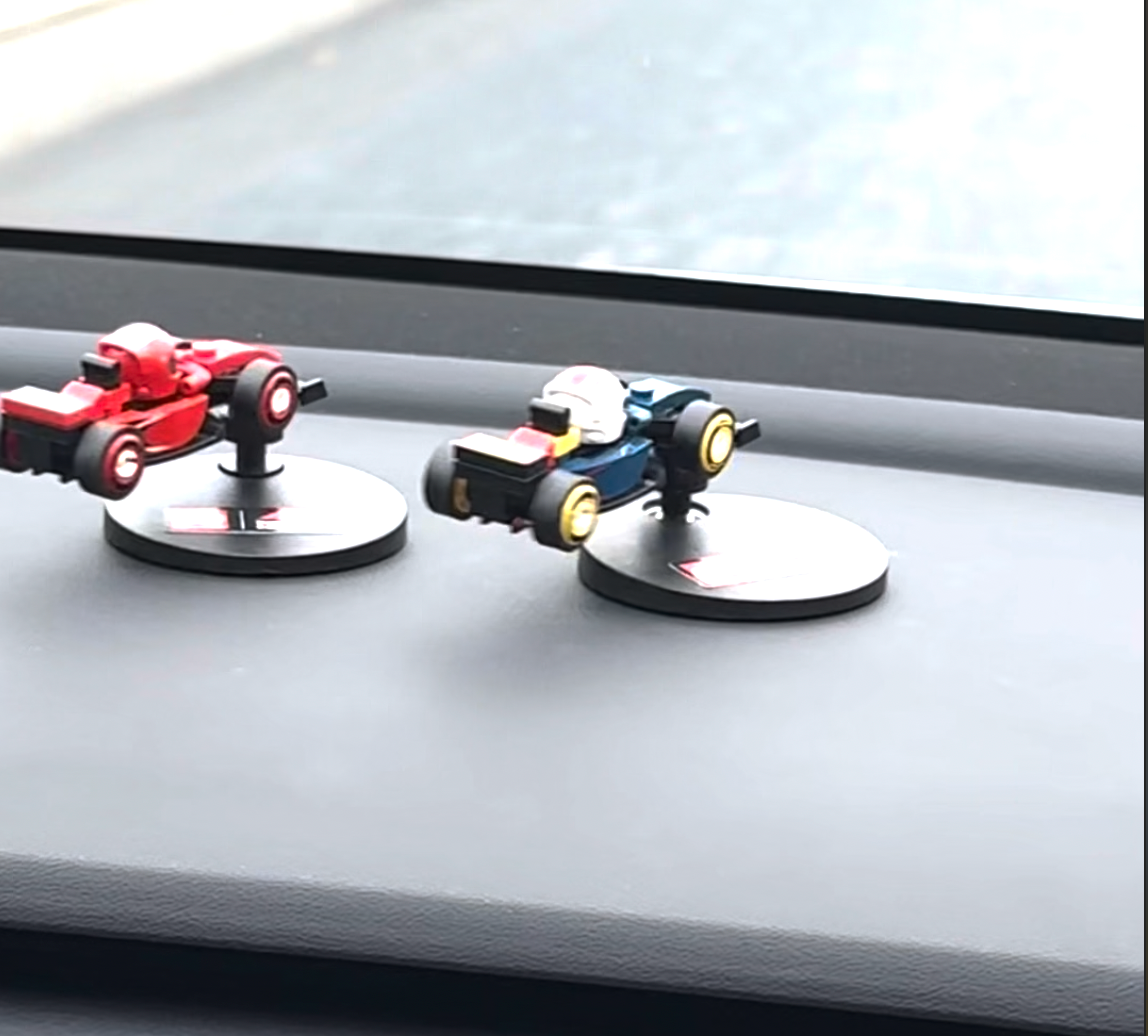 Drifting car dashboard for LEGO® F1 collectible minifigure cars (Free stickers with every purchase!)
