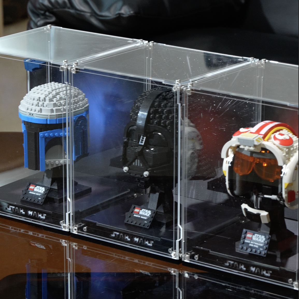 Lego Star Wars helmet display case
