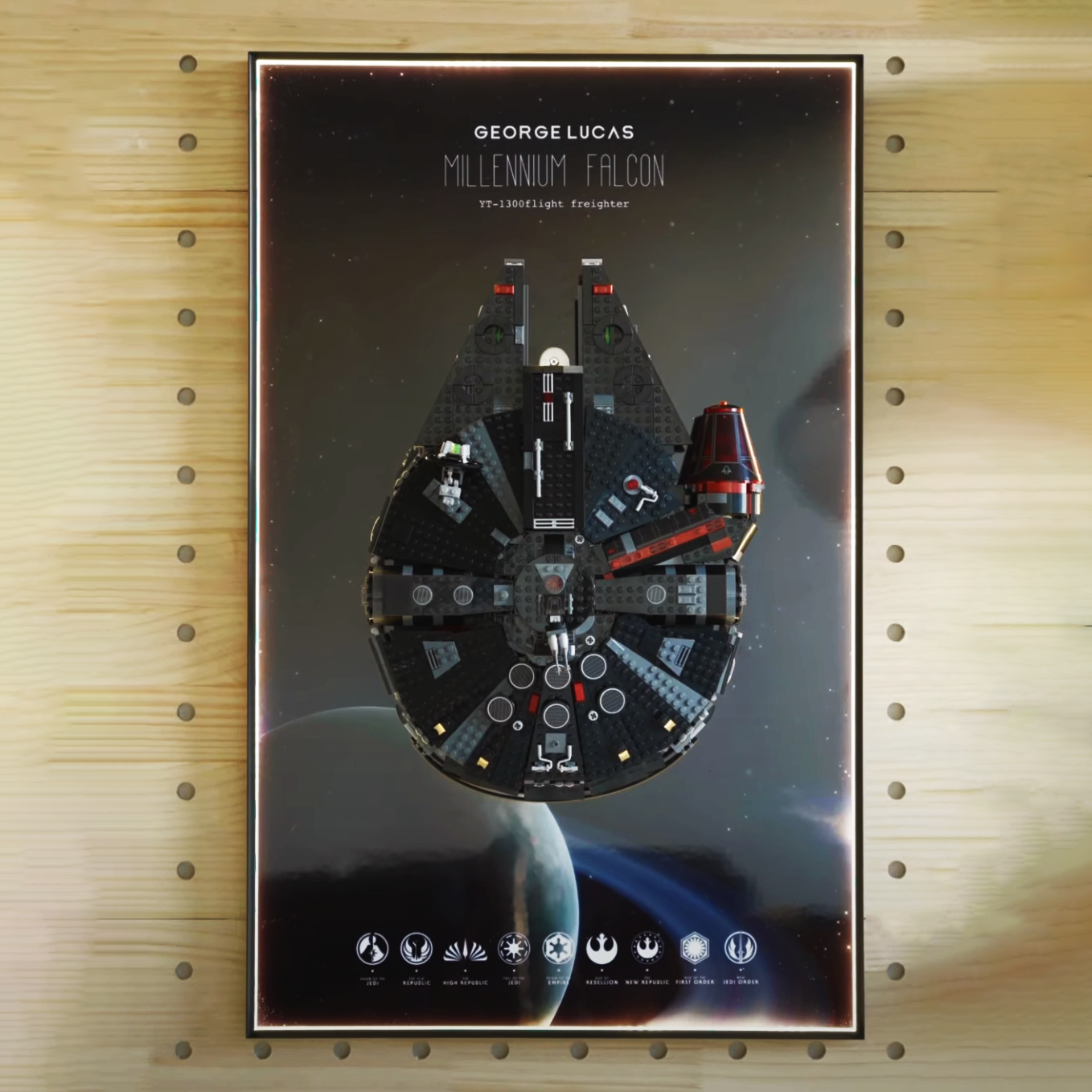 lego STAR WARS™ Dark millennium falcon display frame