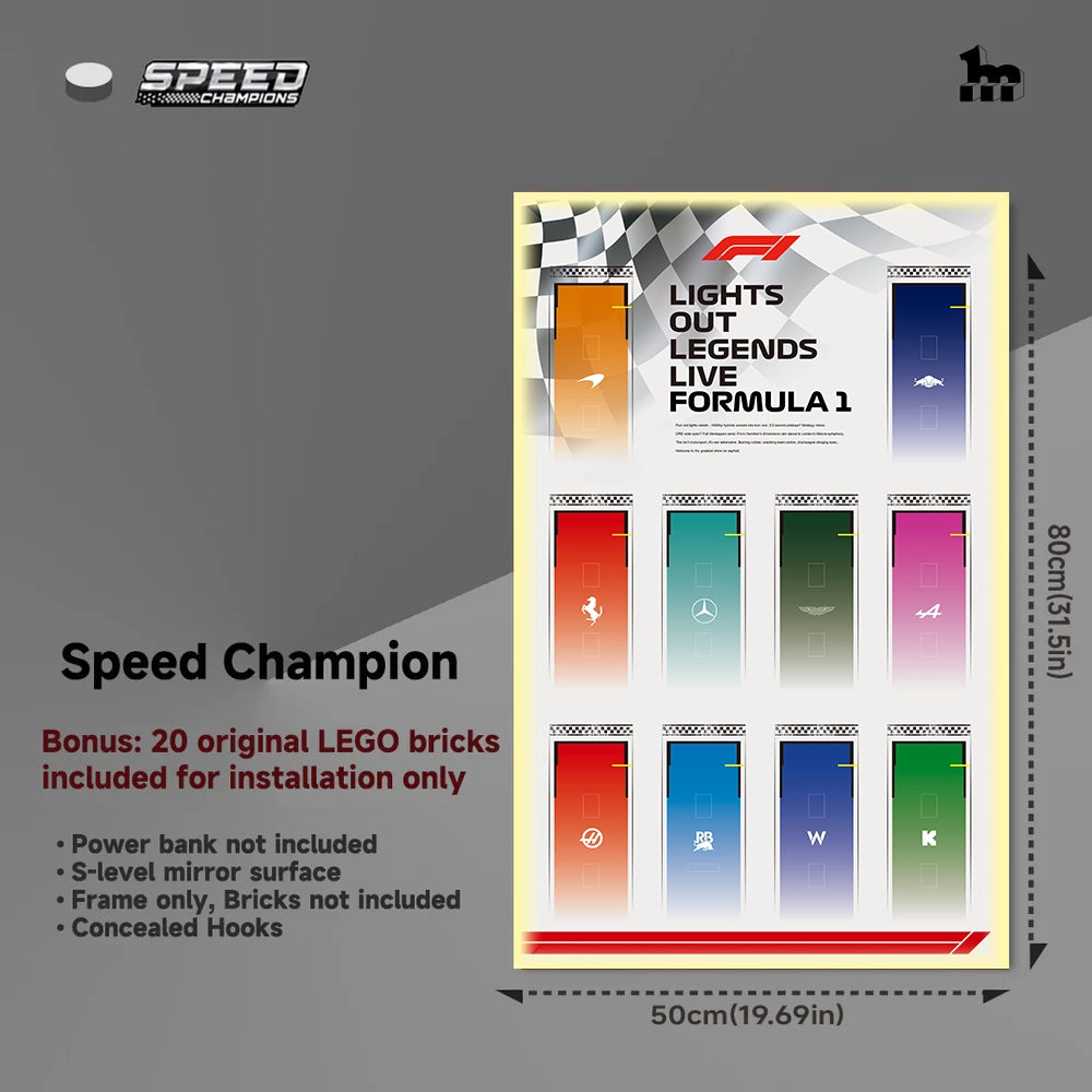 Car Display Frame for LEGO® Speed Champions f1 Series