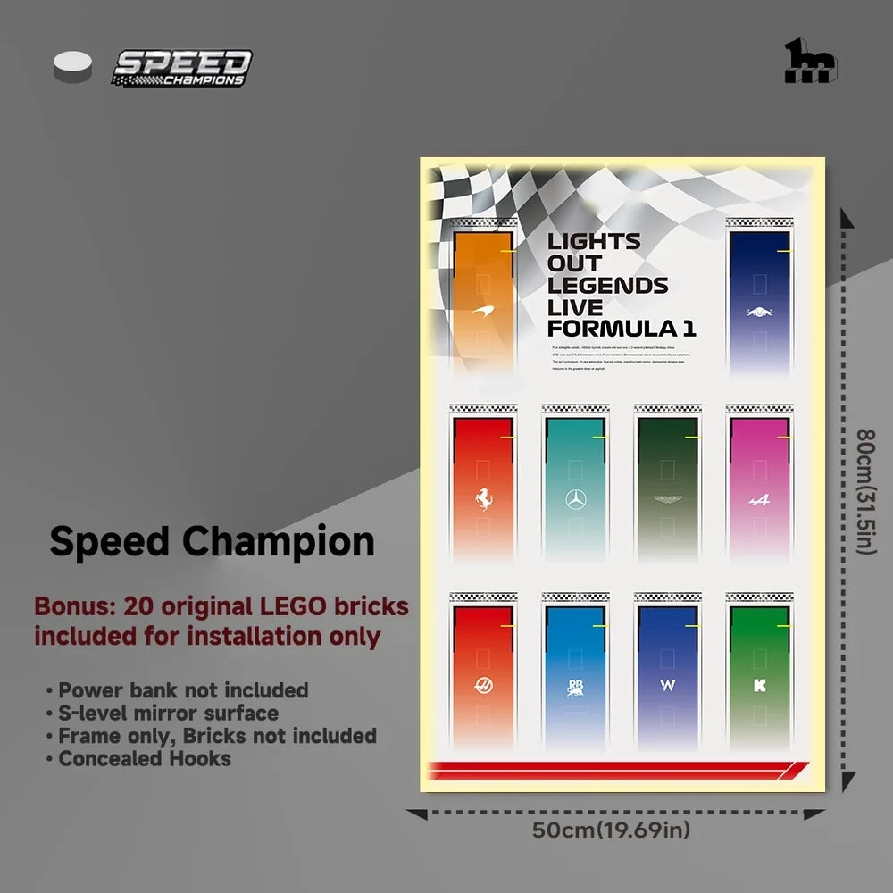 Cadre d’exposition pour voiture LEGO® Speed Champions série F1