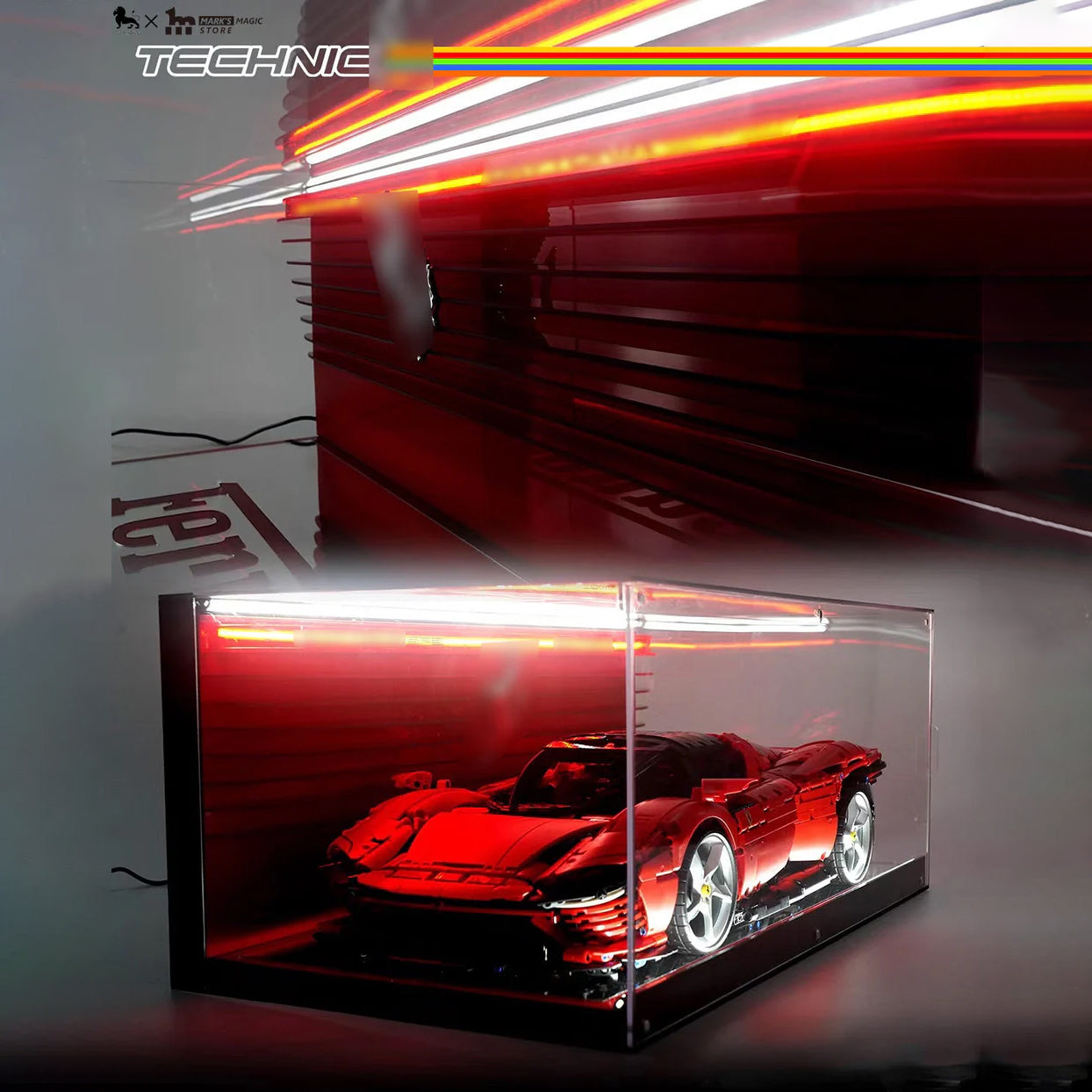 LEGO® Technic Supercar Acrylic Display Case cabinet