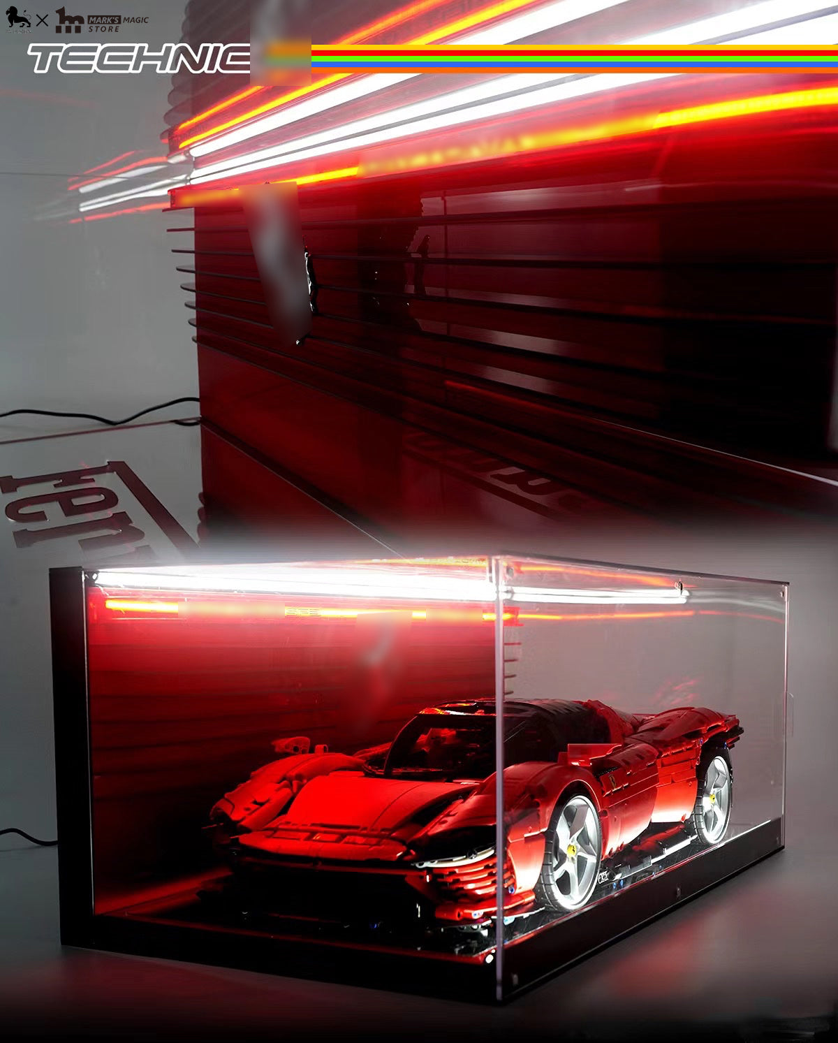 LEGO® Technic Supercar Acrylic Display Case cabinet