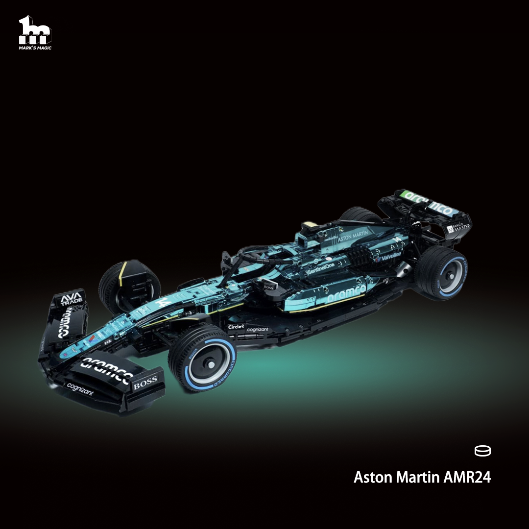 Electroplating Aston Martin AMR24 1:8 scale MOC(3249 pieces)
