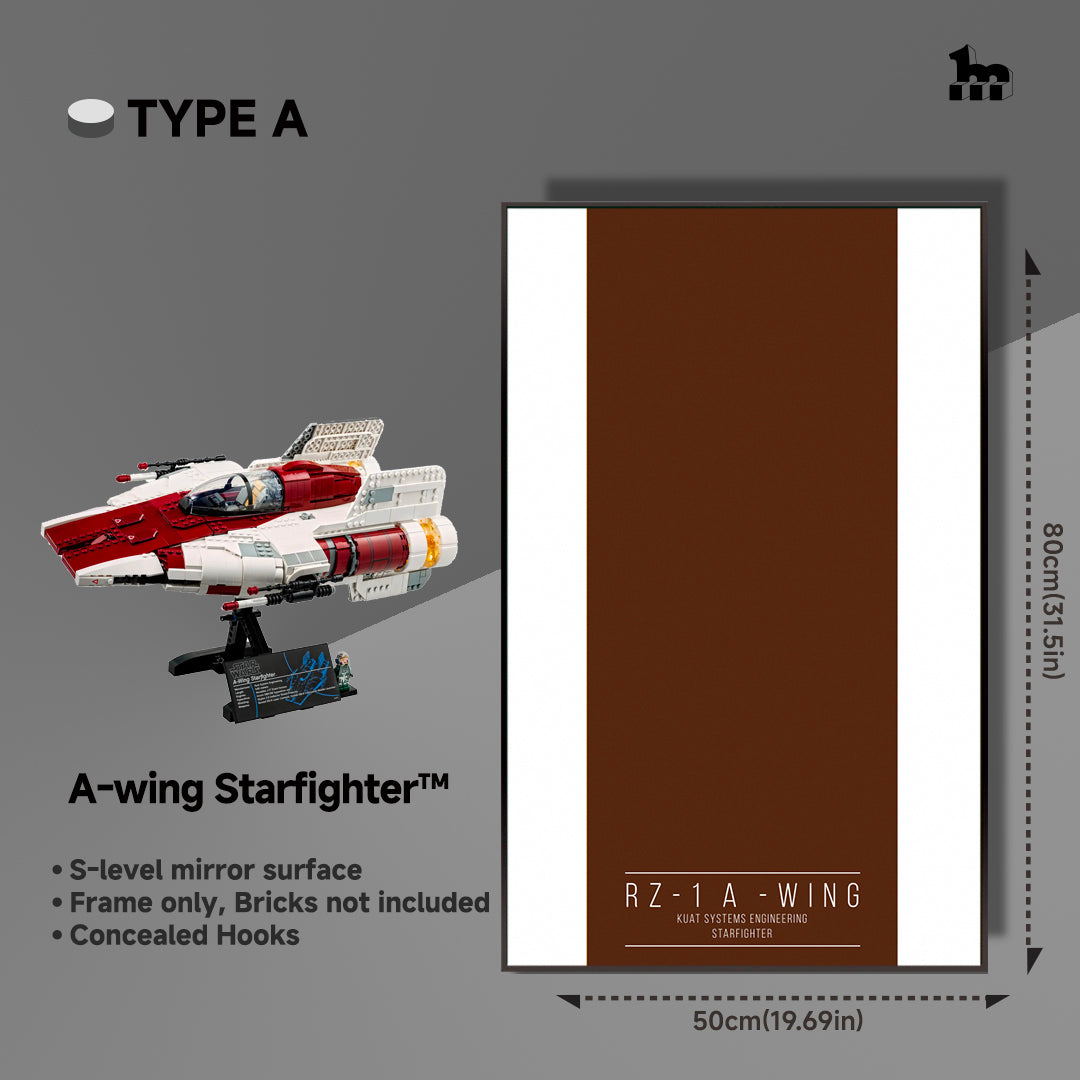 Wall Display frame for LEGO® STAR WARS™ 75275 A-wing Starfighter™