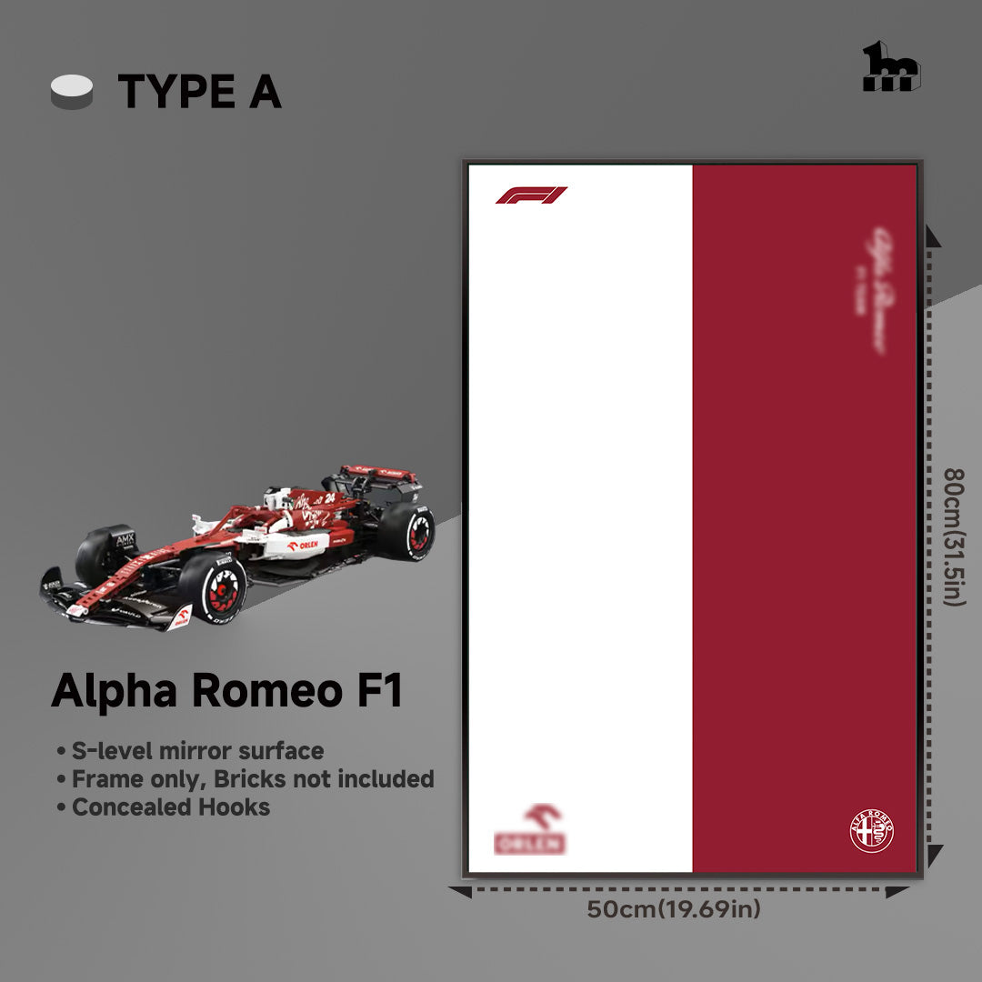 Wall Display Frame For LEGO® Technic™ F1 Series.