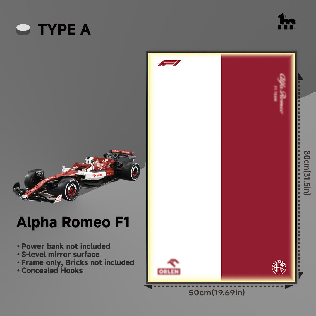 Wall Display Frame For LEGO® Technic™ F1 Series.