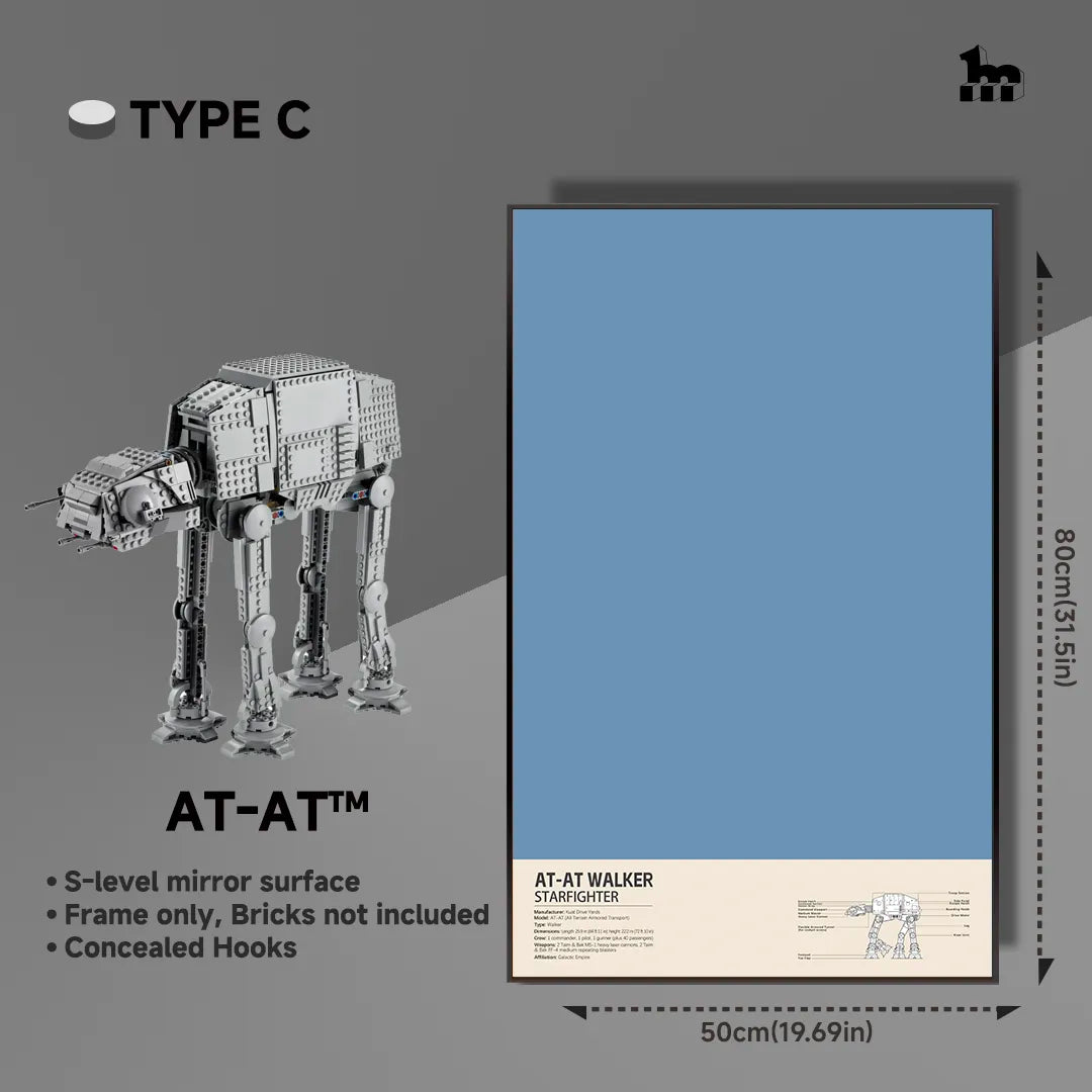 Wall Display frame for LEGO® STAR WARS™ AT-AT™ 75288