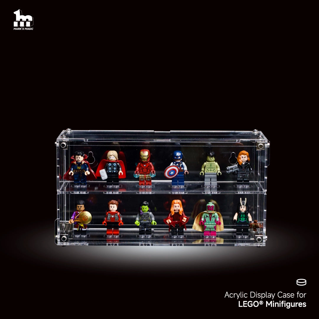 Wall-Mountable Acrylic Display case For LEGO® Minifigures