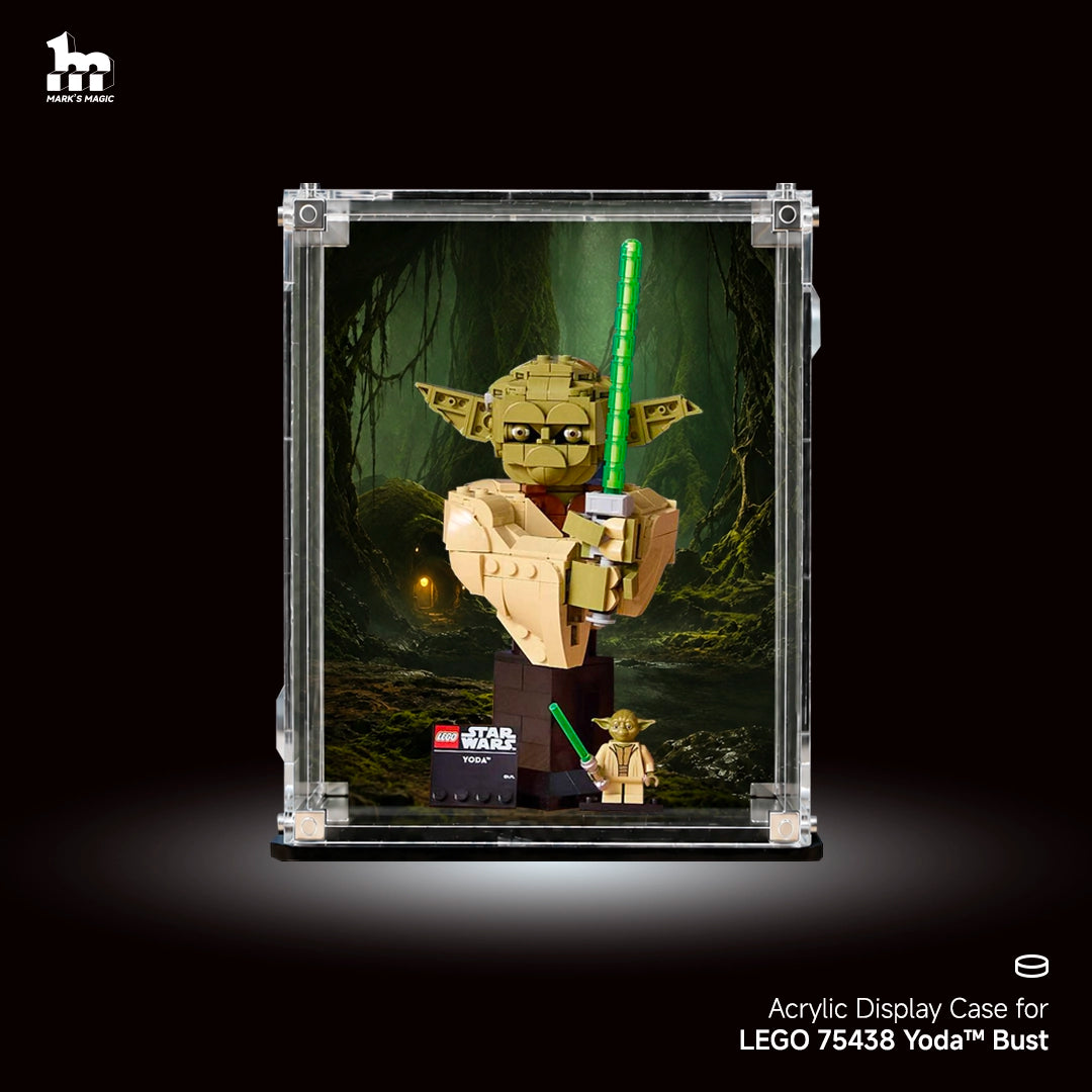 Wall mounted Display Case For LEGO Star Wars™ 75438 Yoda™ Bust