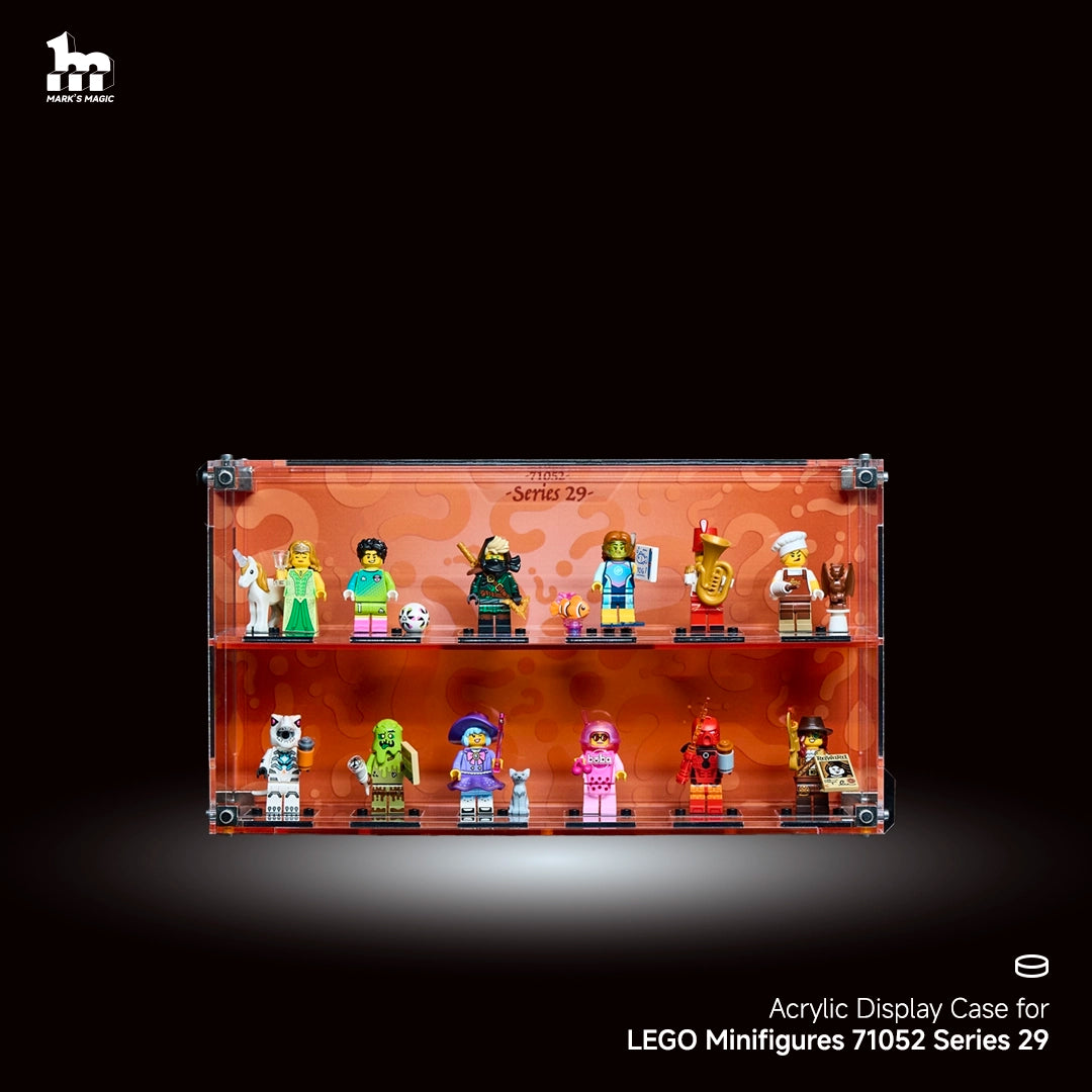Wall-Mountable Acrylic Display case For LEGO® Minifigures 71052 Series 29