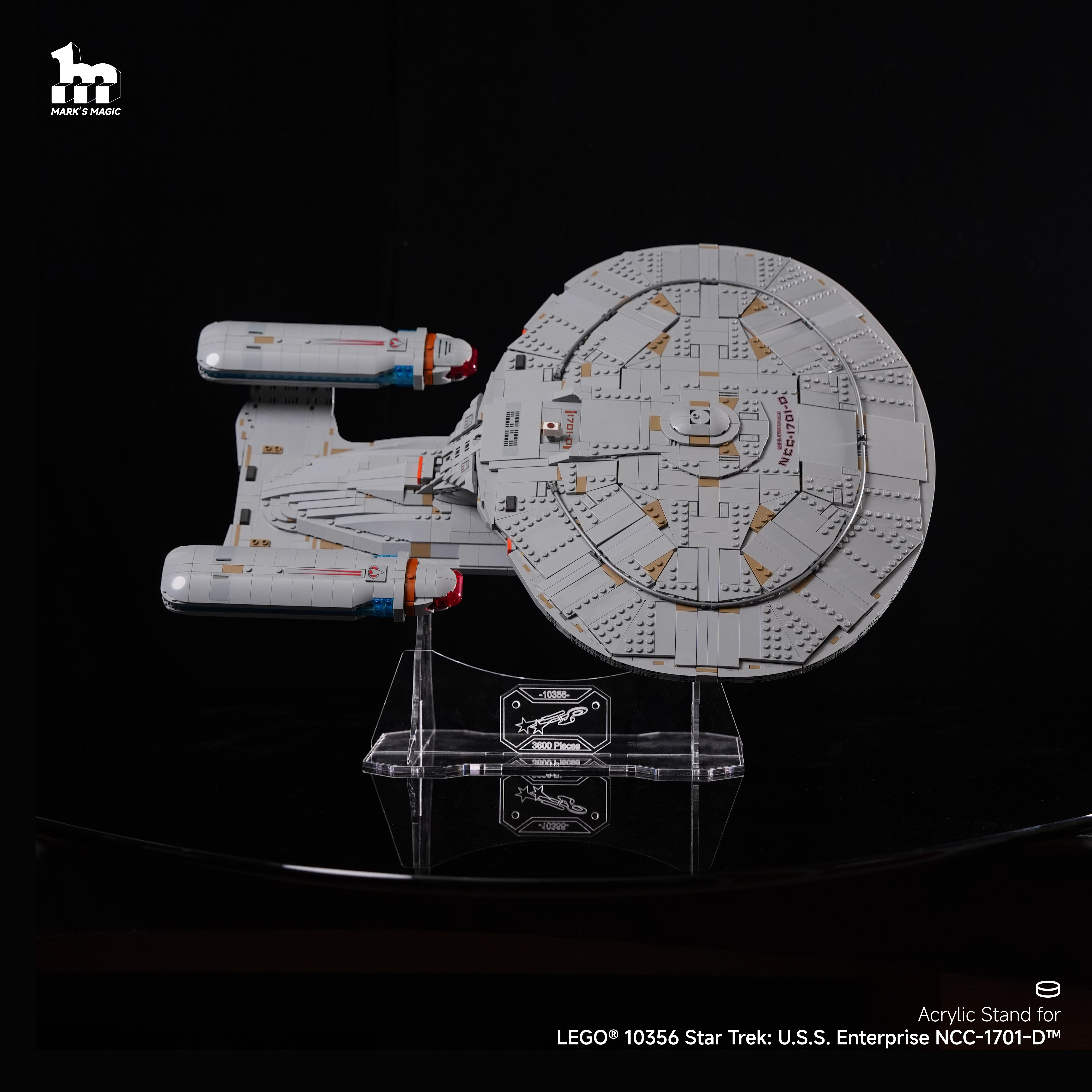 【Premium】 Acrylic Stand For LEGO 10356 Star Trek: U.S.S. Enterprise NCC-1701-D™