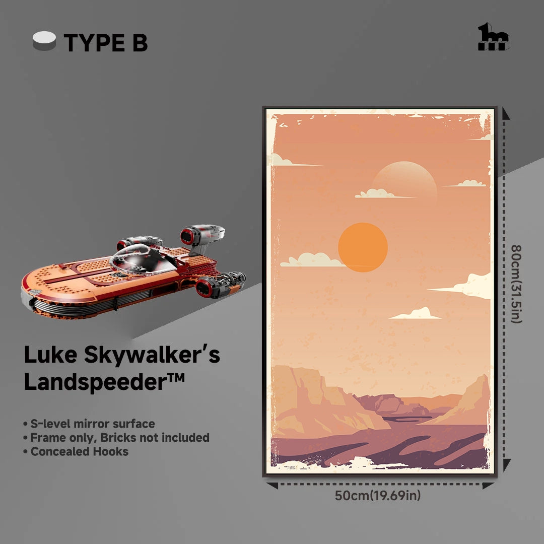 lego STAR WARS™ Luke Skywalker's Landspeeder display frame TYPE B