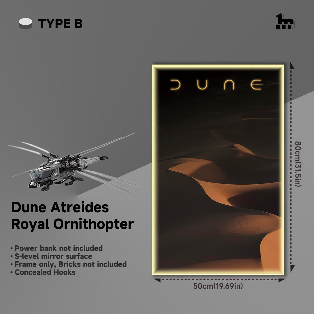 Lego display Light frame for LEGO® ICONS Dune Atreides Royal Ornithopter TYPE B