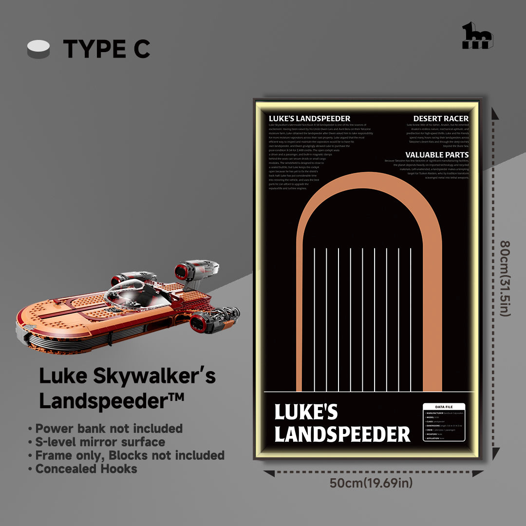 lego STAR WARS™ Luke Skywalker's Landspeeder display Light frame TYPE C
