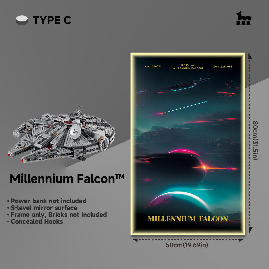 Display frame for LEGO® STAR WARS™ 75257 Millennium Falcon™