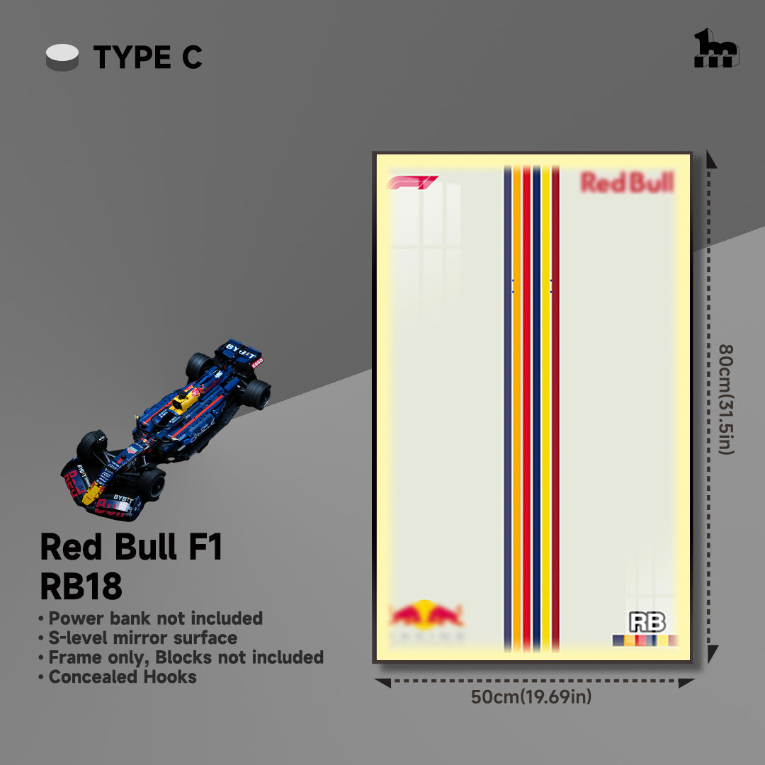 Wall Display Frame for F1 Red Bull RB18 Moc