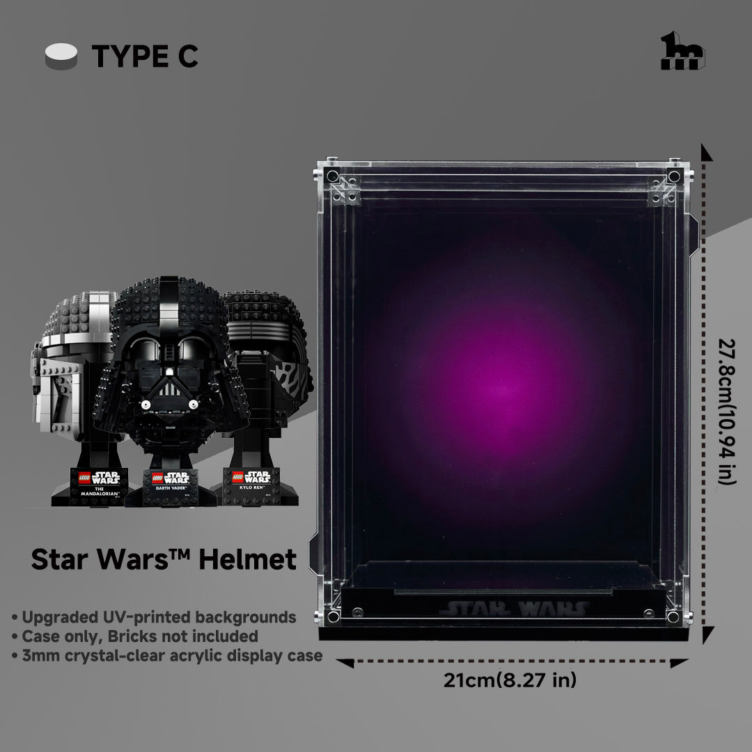 Lego helmet display case