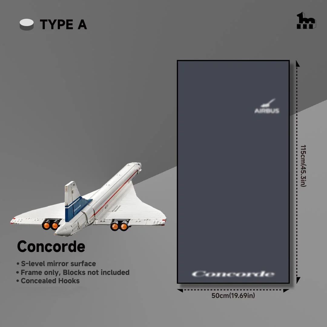 Wall Display Frames for LEGO® ICONS Concorde 10318