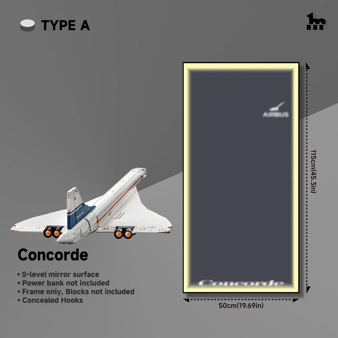 Wall Display Frames for LEGO® ICONS Concorde 10318