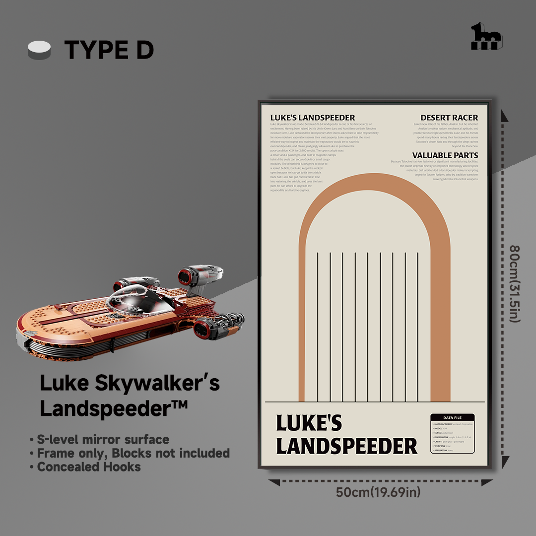 lego STAR WARS™ Luke Skywalker's Landspeeder display frame TYPE D
