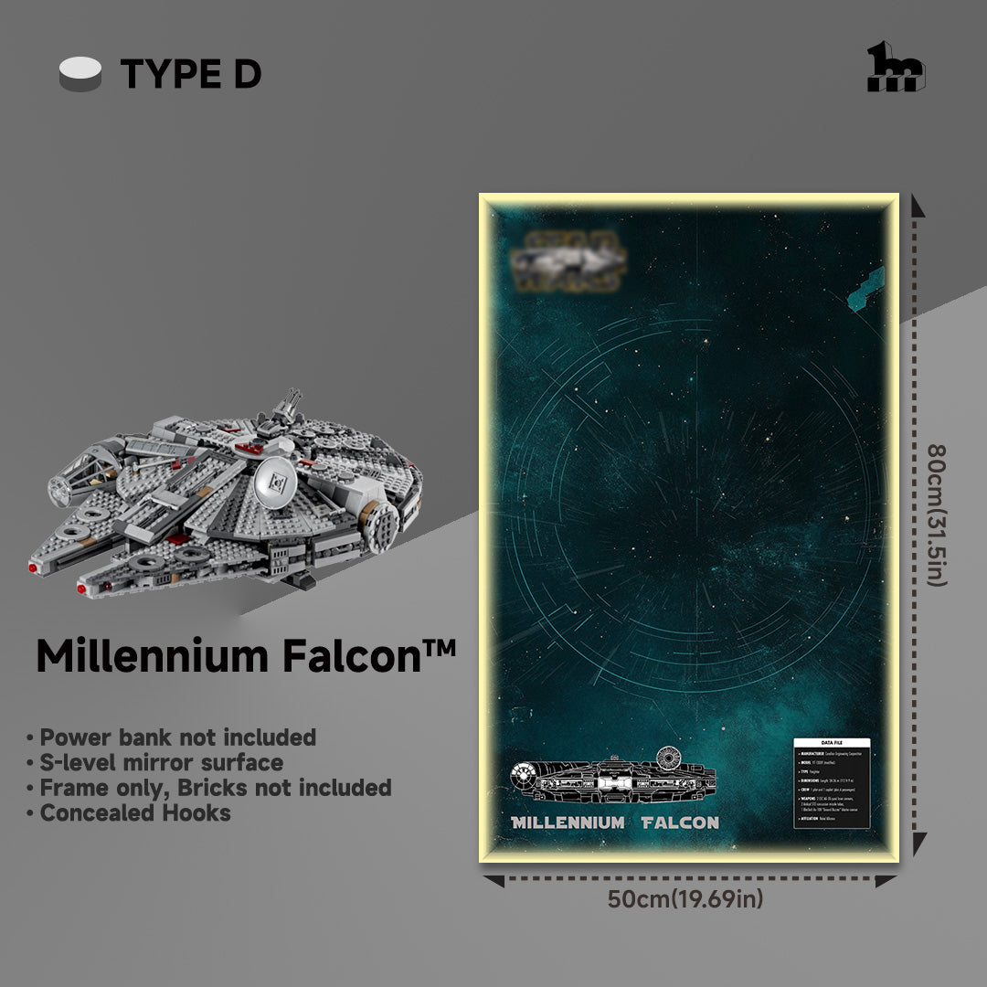 lego STAR WARS™ millennium falcon display frame light version TYPE D