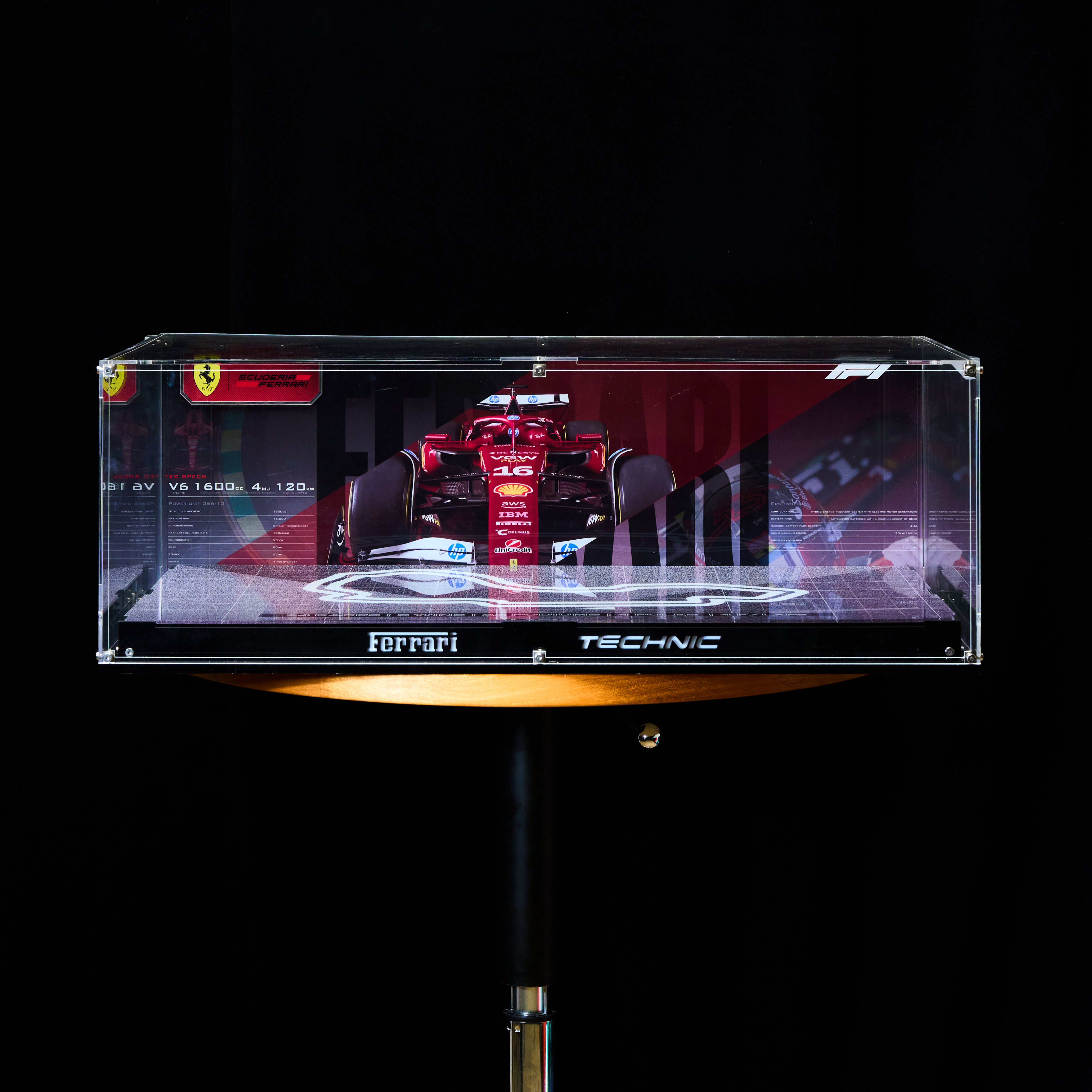 Lego Ferrari SF24 display case for home display