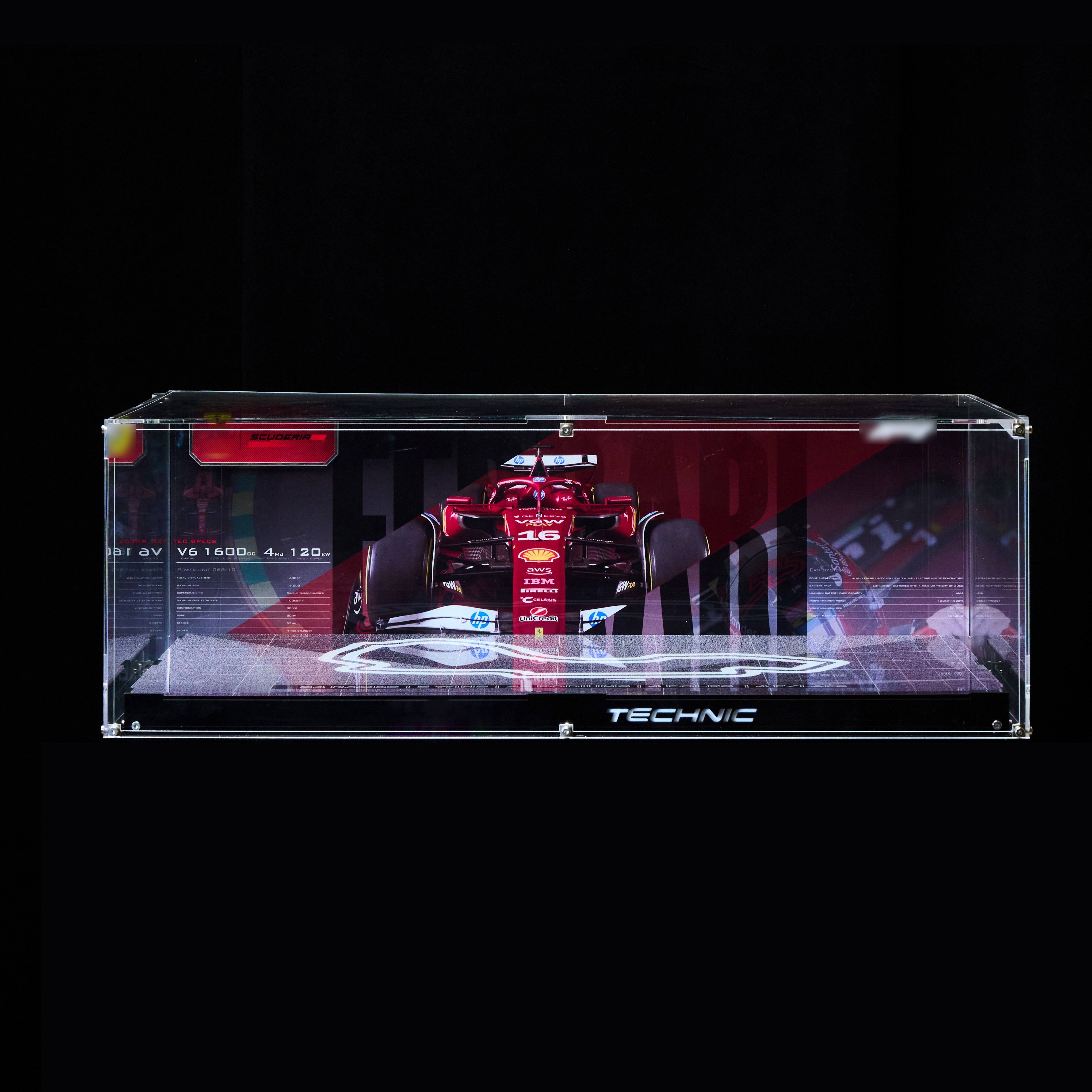 Lego Ferrari SF24 display case for home display