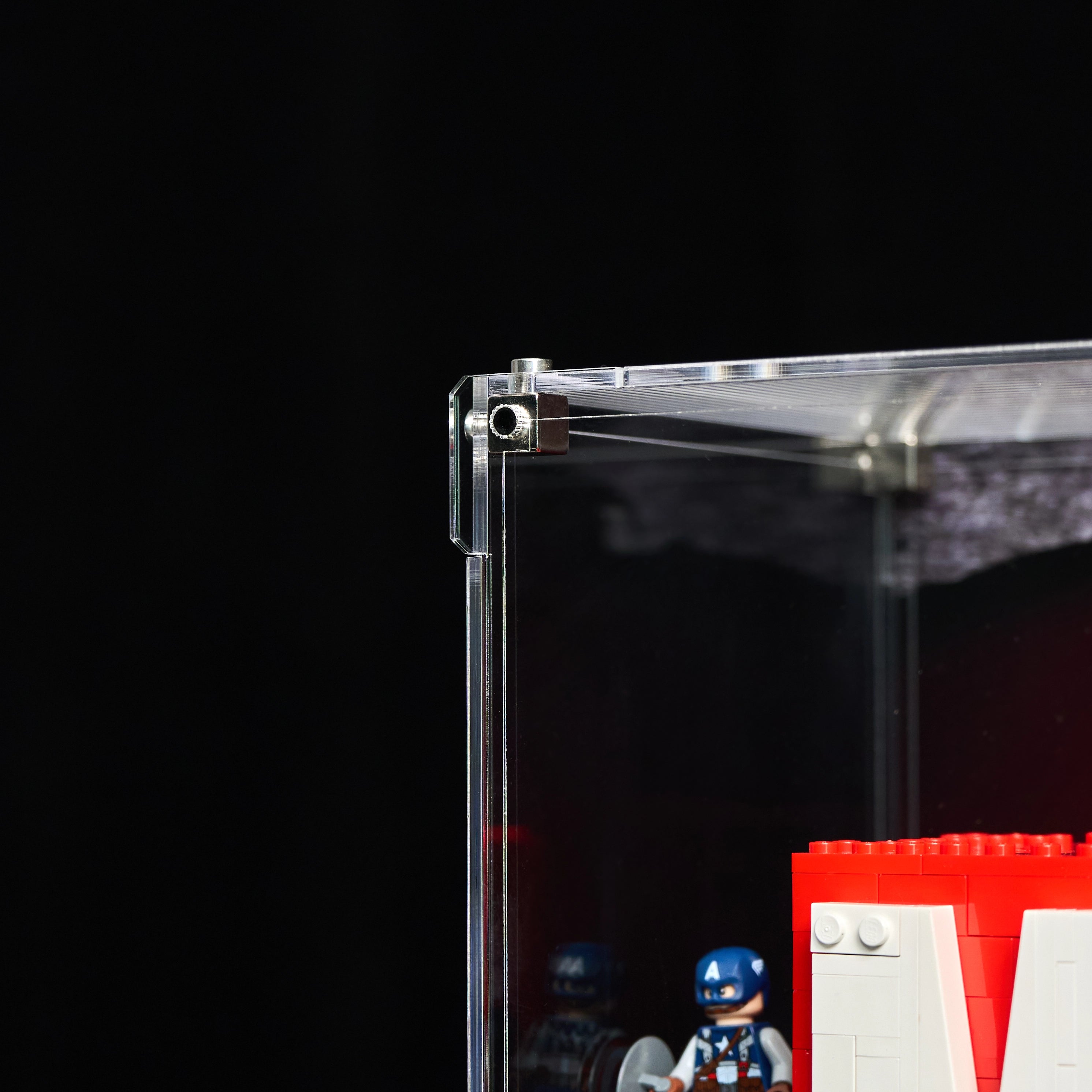 【PREMIUM】 Display Acrylic Case For LEGO Marvel 76313 MARVEL Logo