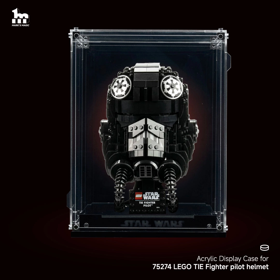 【PREMIUM】Display Acrylic Case for LEGO® Star Wars 75274 TIE Fighter Pilot Helmet Ultra-high Translucent Acrylic