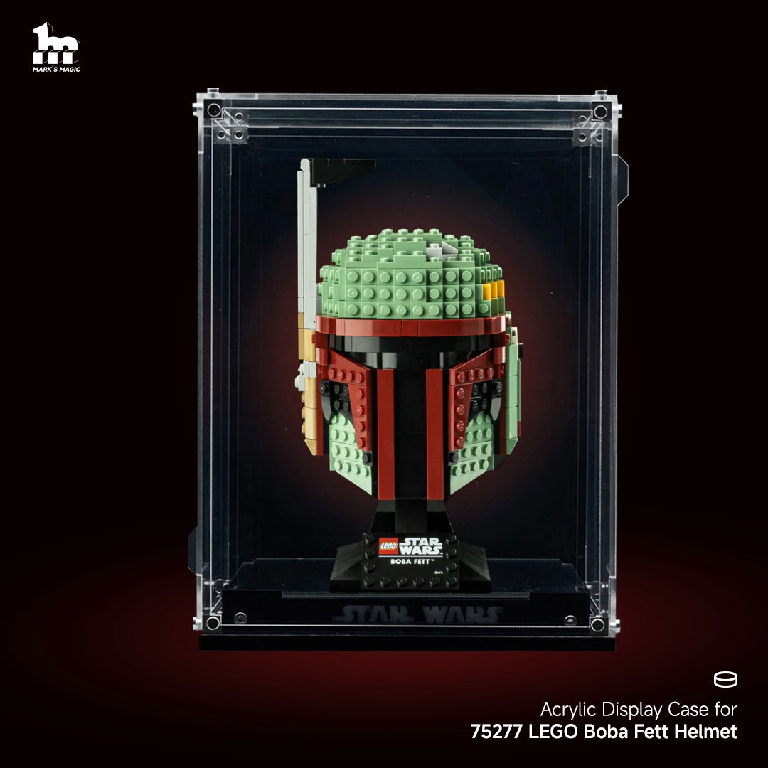 【PREMIUM】Display Acrylic Case for LEGO® Star Wars 75277 Boba Fett Helmet Ultra-high Translucent Acrylic