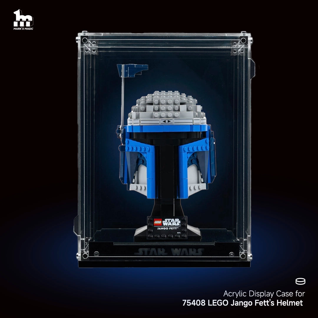 【PREMIUM】Display Acrylic Case for LEGO® Star Wars 75408 Jango Fett's Helmet Ultra-high Translucent Acrylic