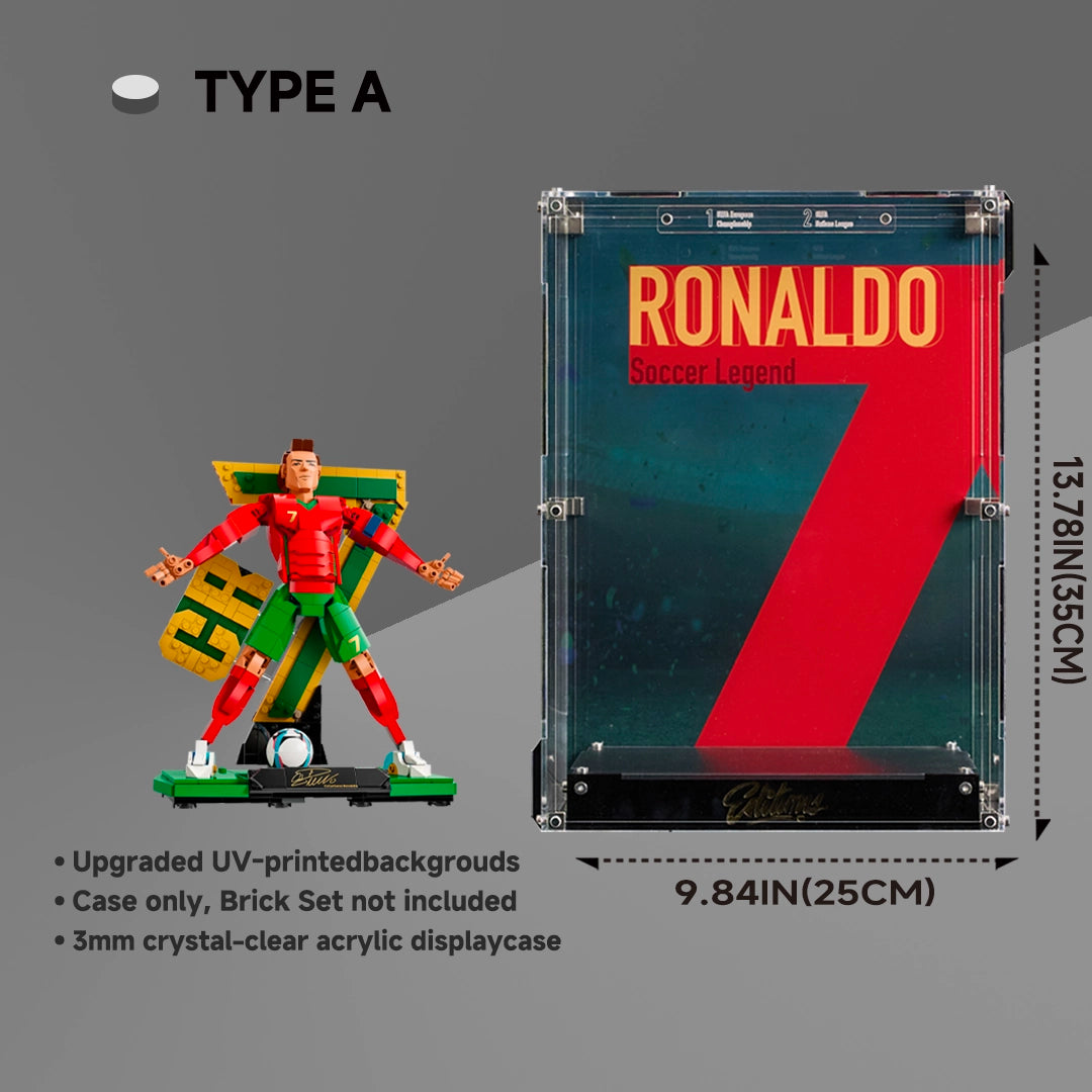 Vitrine 【PREMIUM】 pour LEGO® Éditions 43016 Cristiano Ronaldo – Légende du football