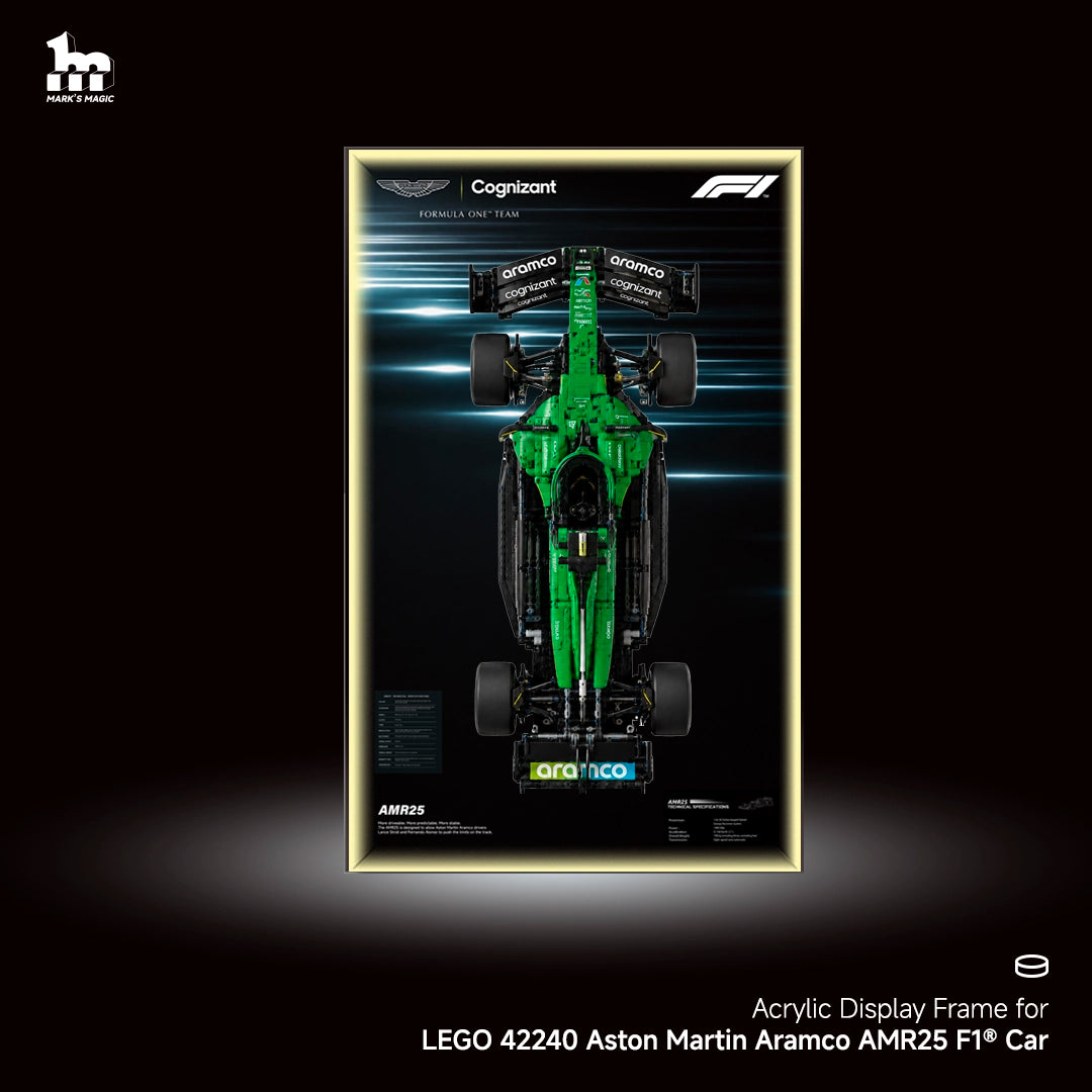 Wall Display Frame For LEGO Technic 42240 Aston Martin AMR25