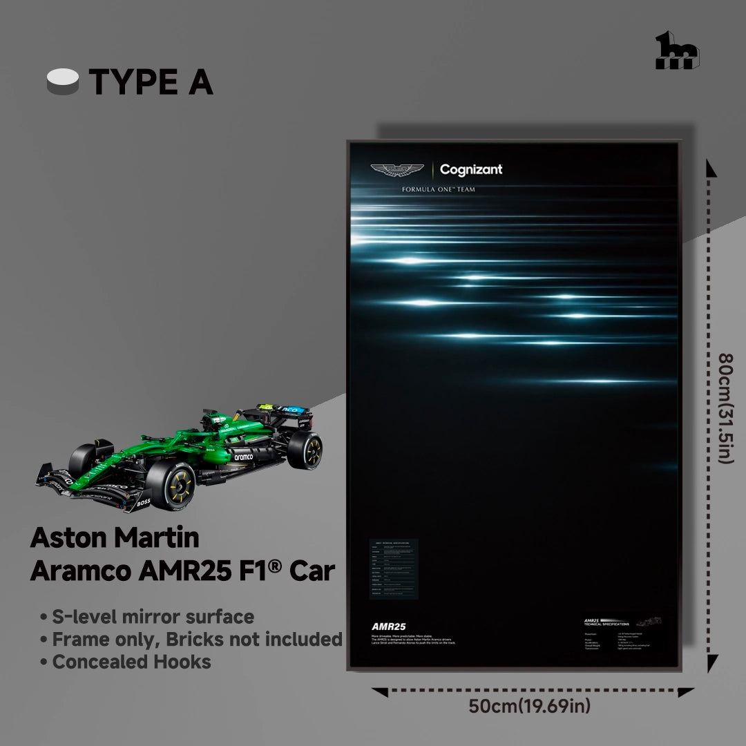 Wall Display Frame For LEGO® Technic™ F1 Series.