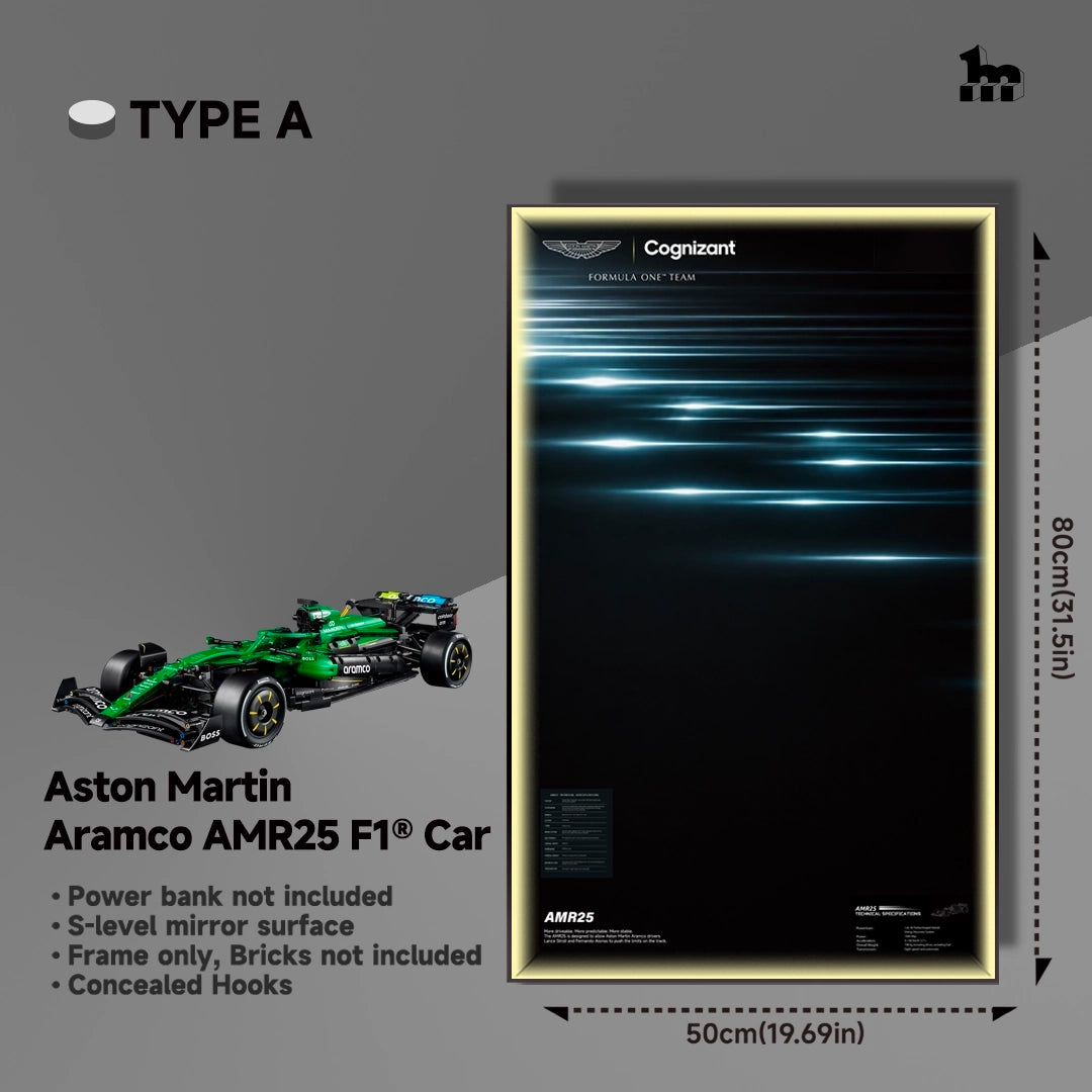 Wall Display Frame For LEGO® Technic™ F1 Series.