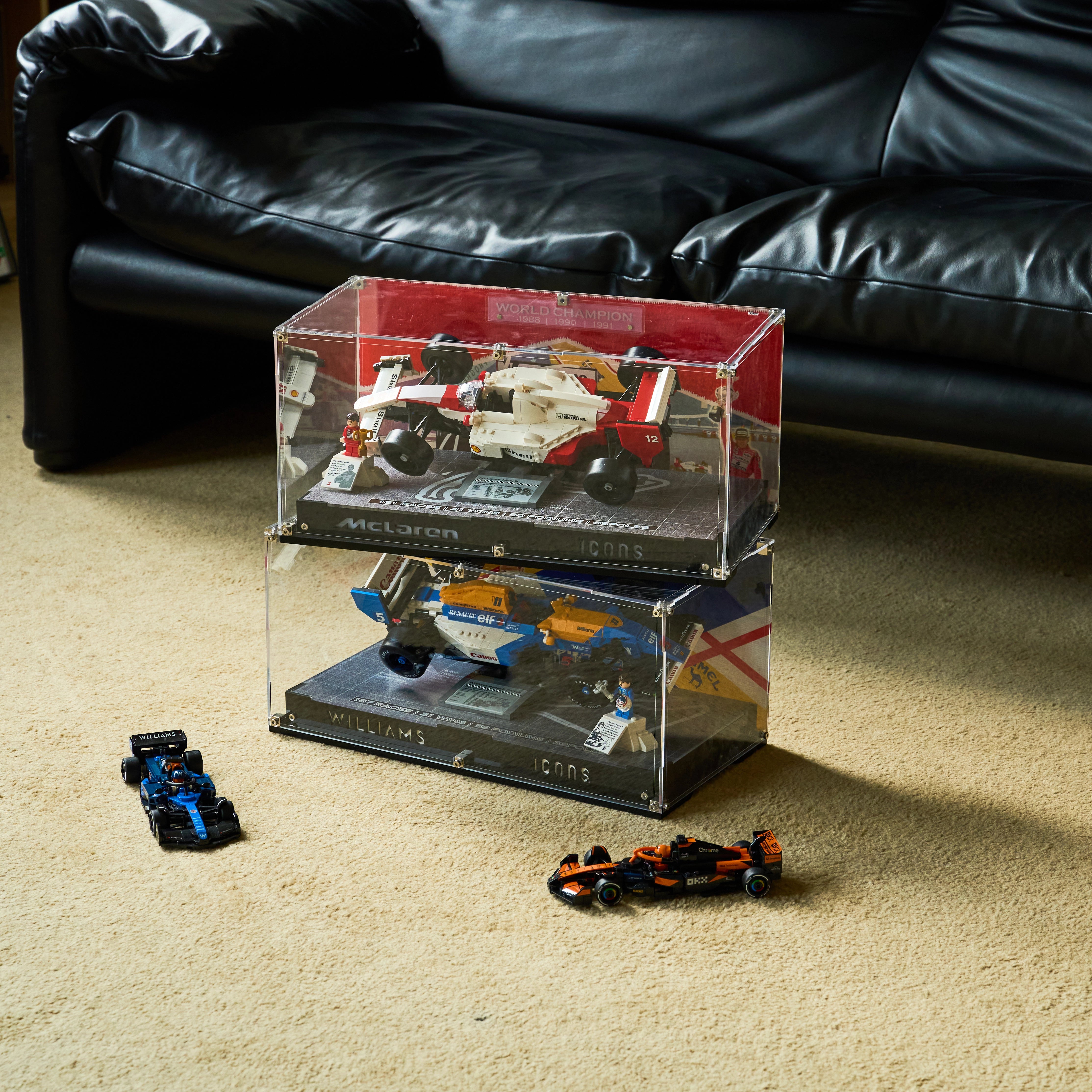 Display case for Lego ICONS in home