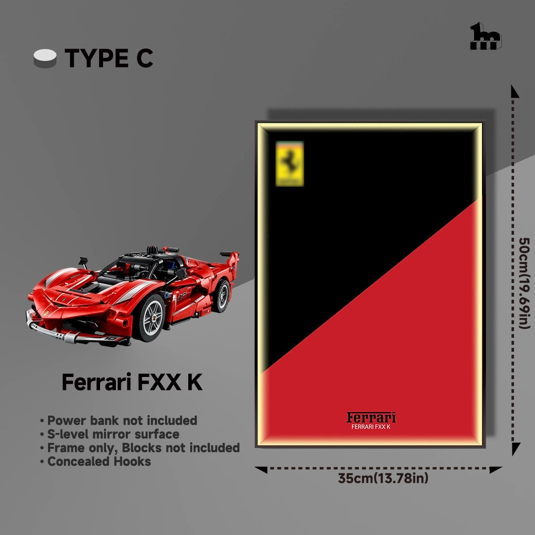 Wall Display frame for LEGO® mid-size Technic™ car