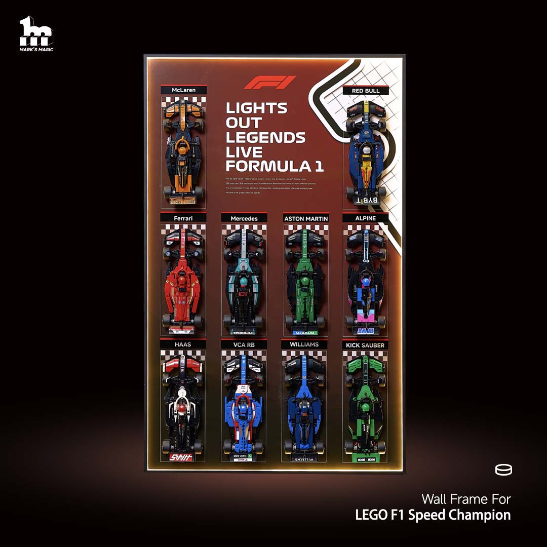 Car Display Frame for LEGO® Speed Champions f1 Series.