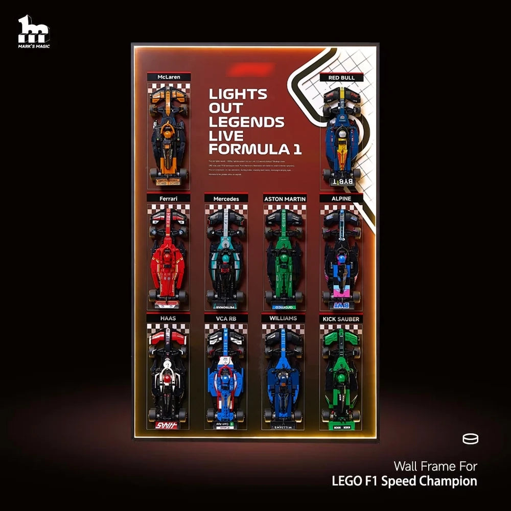 Car Display Frame for LEGO® Speed Champions f1 Series.