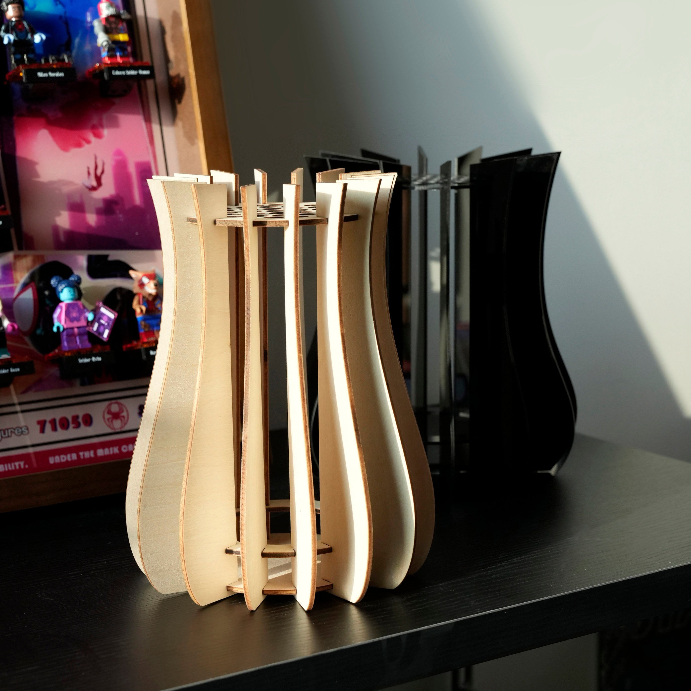 DISPLAY WOOD PUZZLE VASE FOR LEGO® FLOWERS