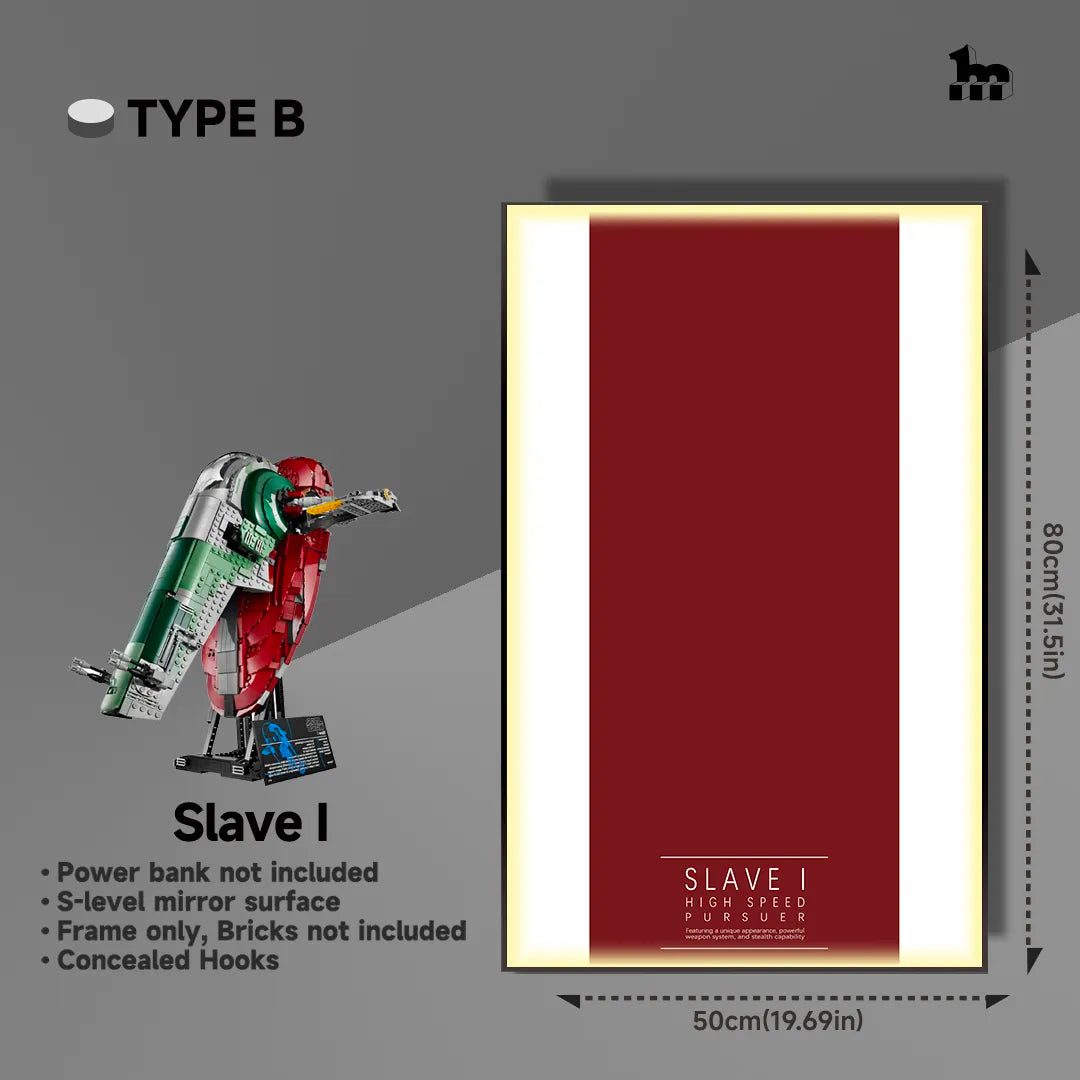 Wall Display frame for LEGO® STAR WARS™ 75060 Slave I